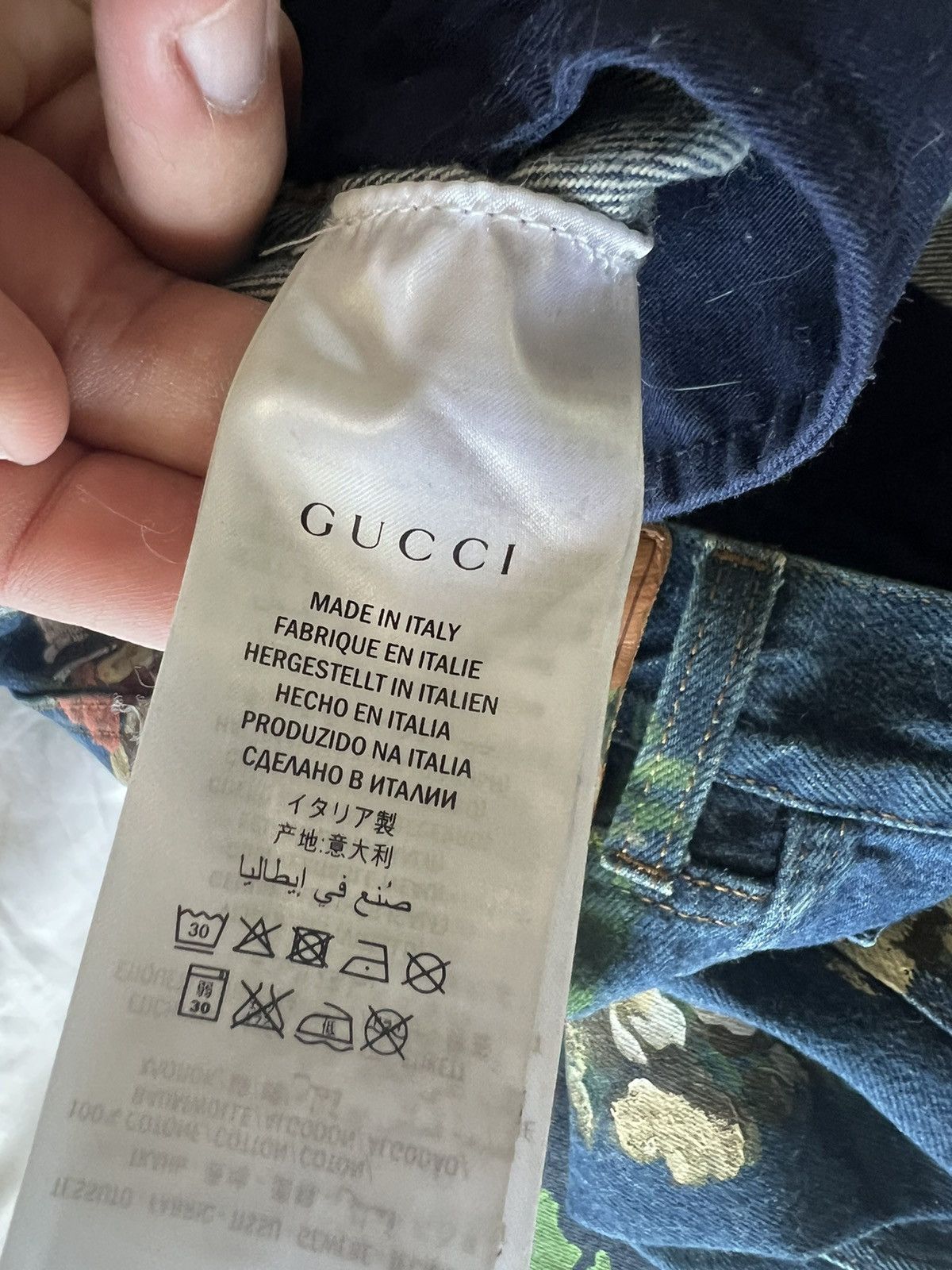 Gucci Gucci floral painted denim Size US 31 - 11 Thumbnail