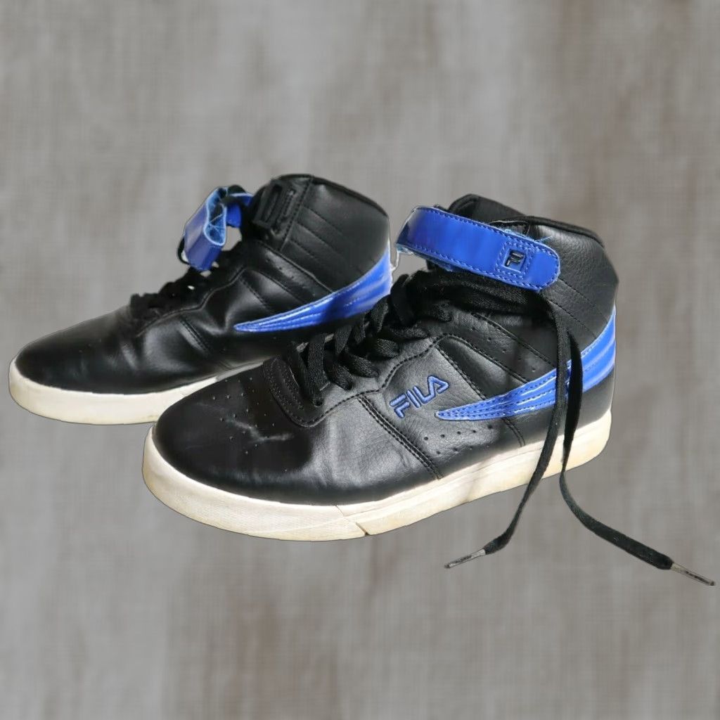 Fila Fila Shoes Mid Top Sneakers Black Blue Men 7 Size 7 Casual Athletic Leather Synthetic Lace Up 2010-2019 3CM00709-018 Size US M / EU 48-50 / 2 - 1 Thumbnail