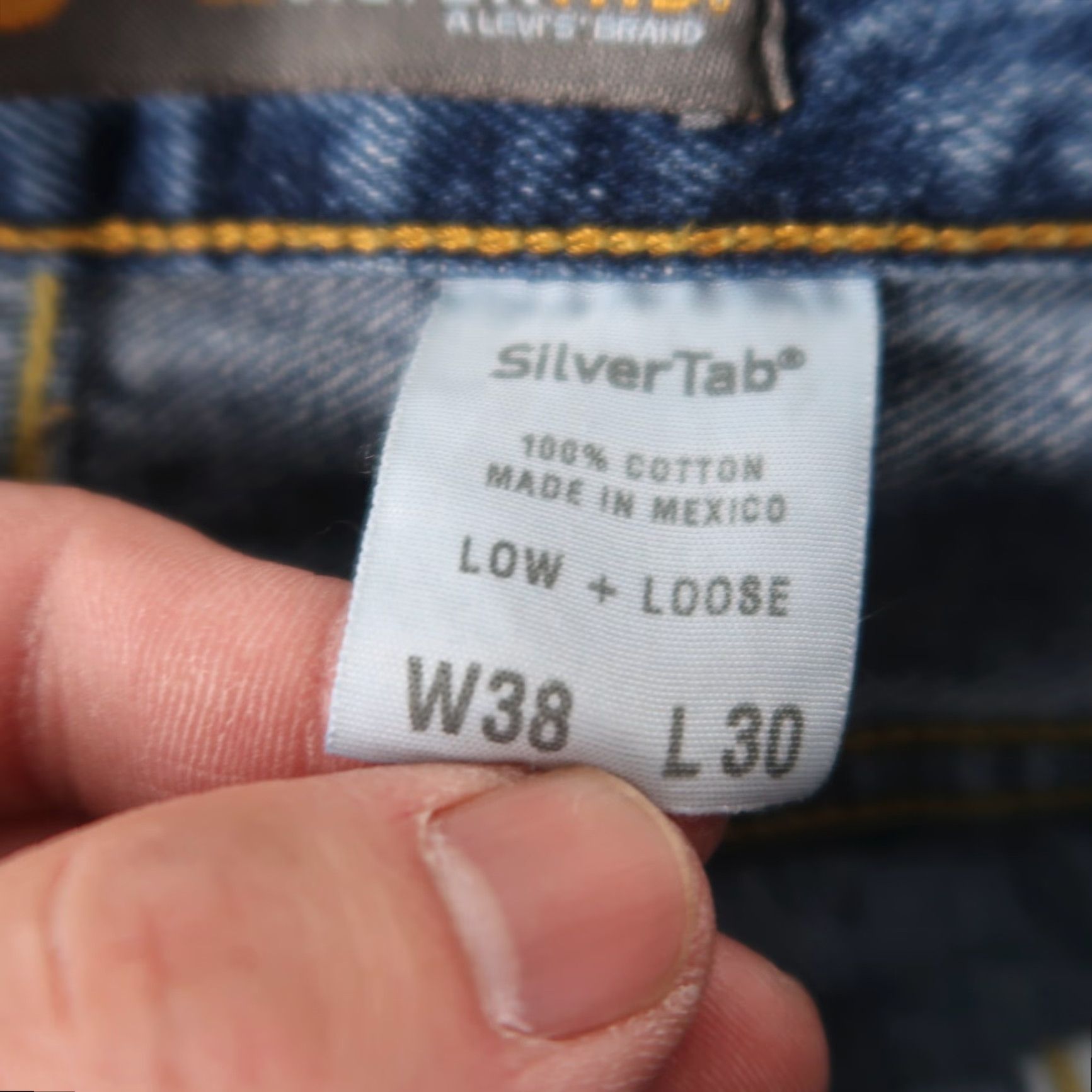 Levi's VINTAGE Levi's Silvertab Jeans Denim 38x30 (37x28.5) Blue Low Loose Fit Baggy Mens Size US 38 / EU 54 - 5 Thumbnail