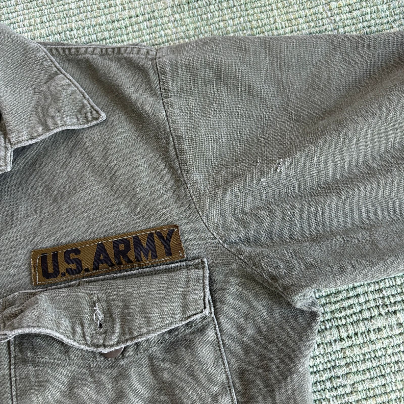 Vintage Vintage 60s All Cotton OG-107 Army Fatigue Shirt Nameplate Size US M / EU 48-50 / 2 - 7 Thumbnail