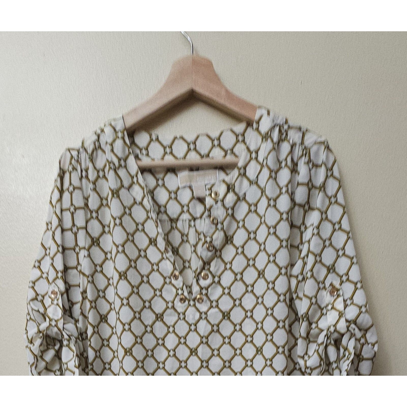 Michael Kors Michael Kors Womens Gold Button Dress Size Medium. MSRP $155 Size M / US 6-8 / IT 42-44 - 9 Thumbnail
