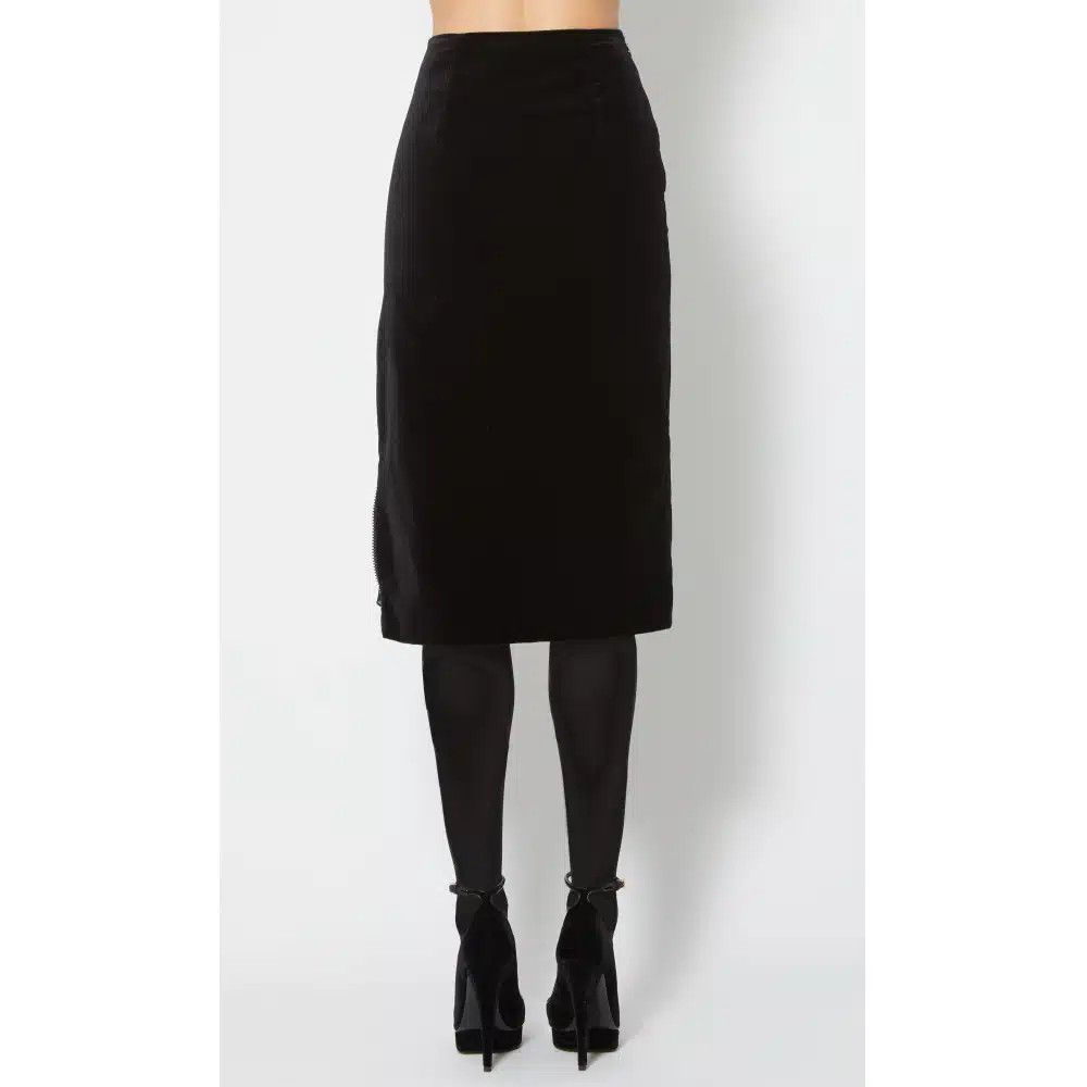 Tom Ford o1sndg0825 GC5445 Pencil Velvet Skirt in Black Size 27" / US 4 / IT 40 - 2 Thumbnail