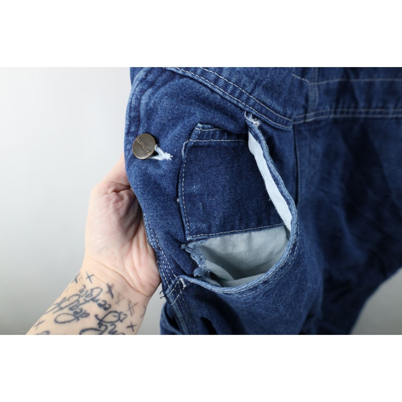 Carhartt Vintage Carhartt Distressed Spell Out Wide Leg Overalls Size US 38 / EU 54 - 8 Thumbnail