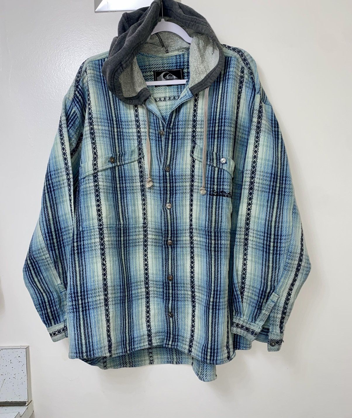 Quicksilver QUICKSILVER 100% Cotton Jacket with Hoodie Size US L / EU 52-54 / 3 - 1 Thumbnail