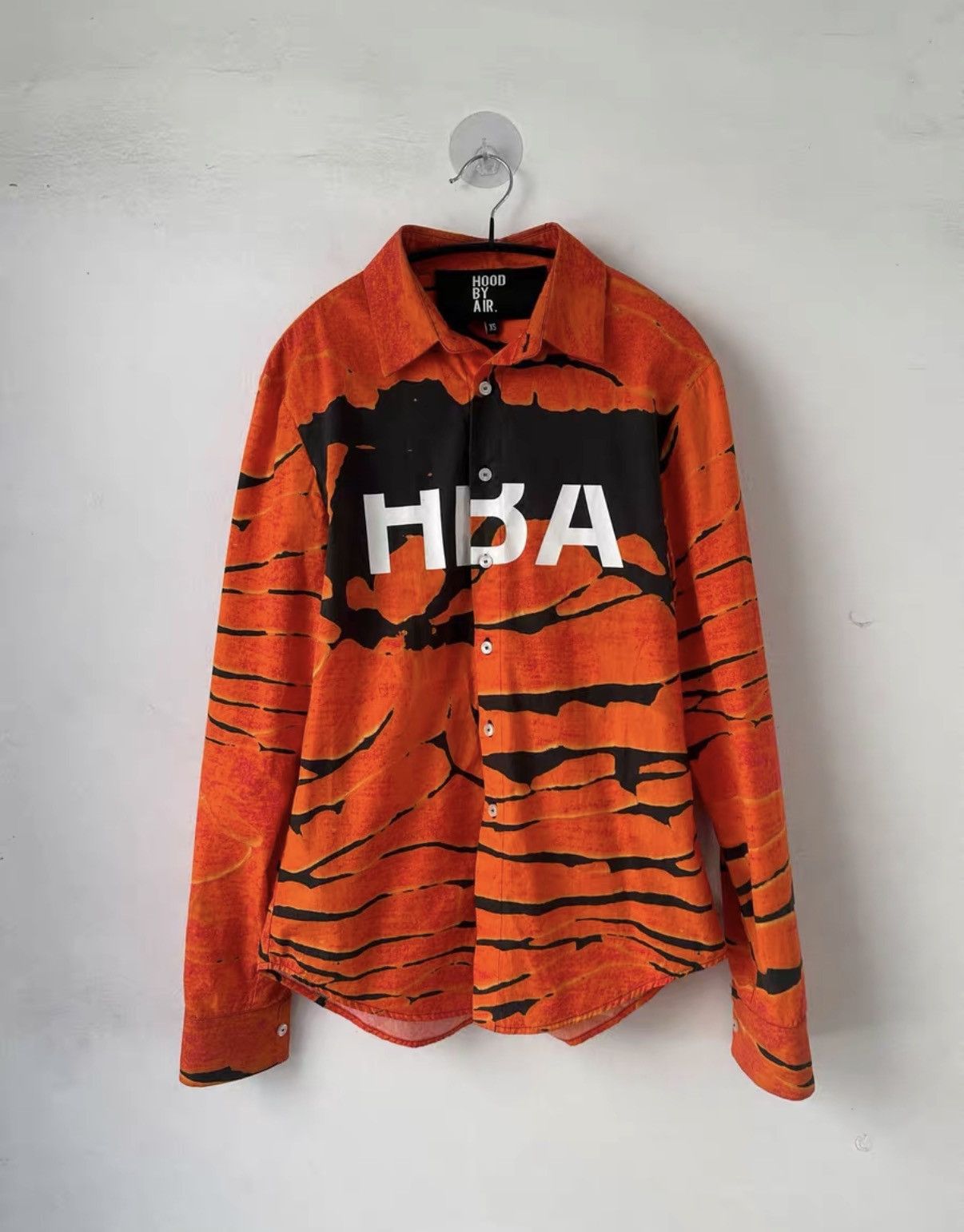 hood by air 16ss tiger print shirt hba K7