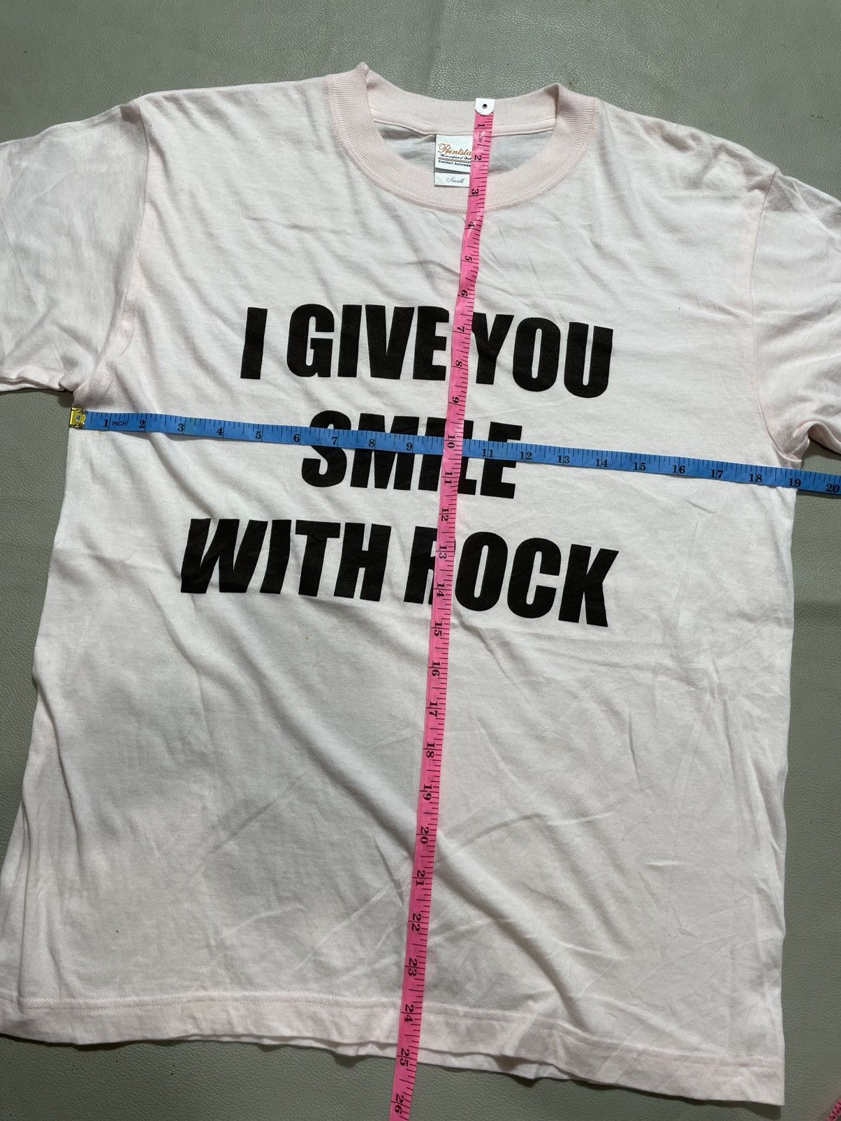 Vintage Vintage I give you smile with rock Tee Size US S / EU 44-46 / 1 - 4 Thumbnail
