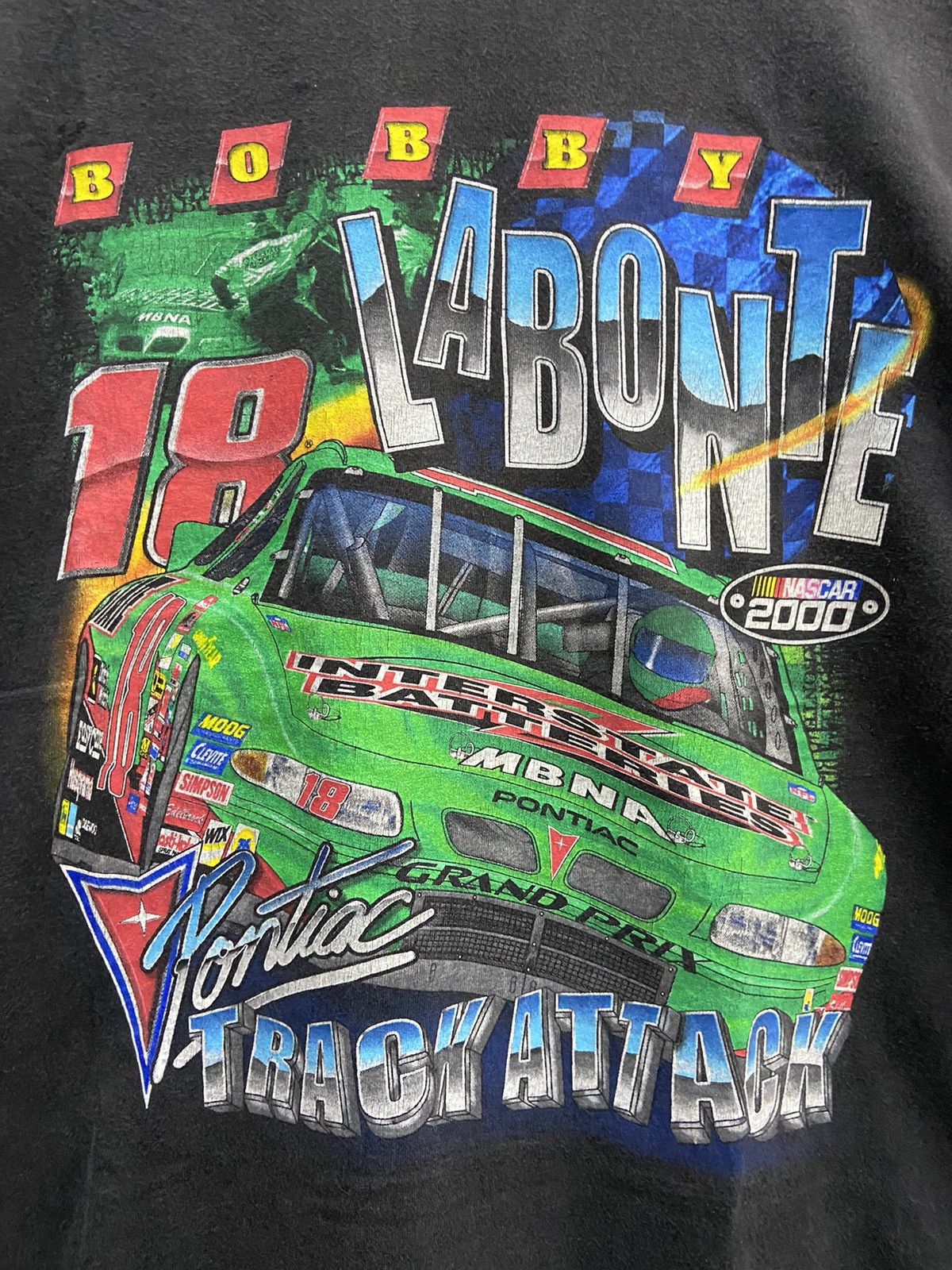 NASCAR VINTAGE BOBBY LABONTE 18 PONTIAC TRACK ATTACK TEE SHIRT Size US XL / EU 56 / 4 - 5 Thumbnail