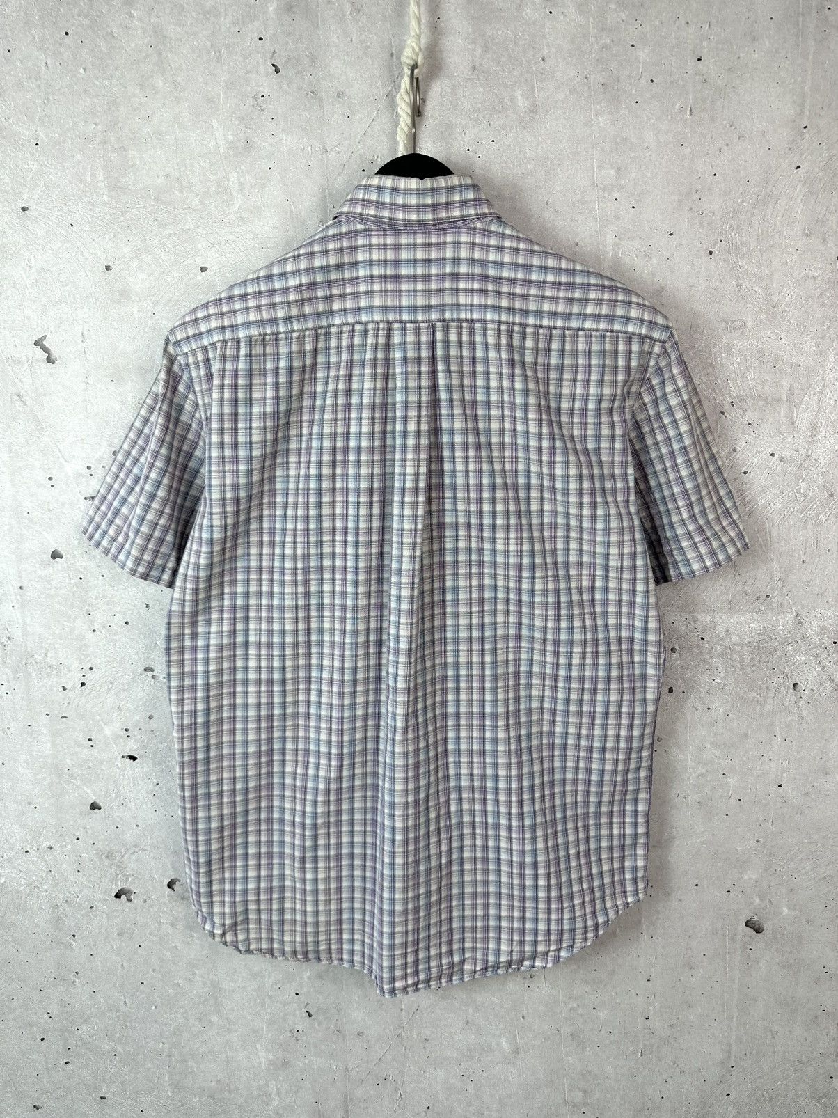 Yves Saint Laurent Vintage YvesSaintLaurent Check Cotton Short Sleeve Shirt Size US M / EU 48-50 / 2 - 7 Thumbnail