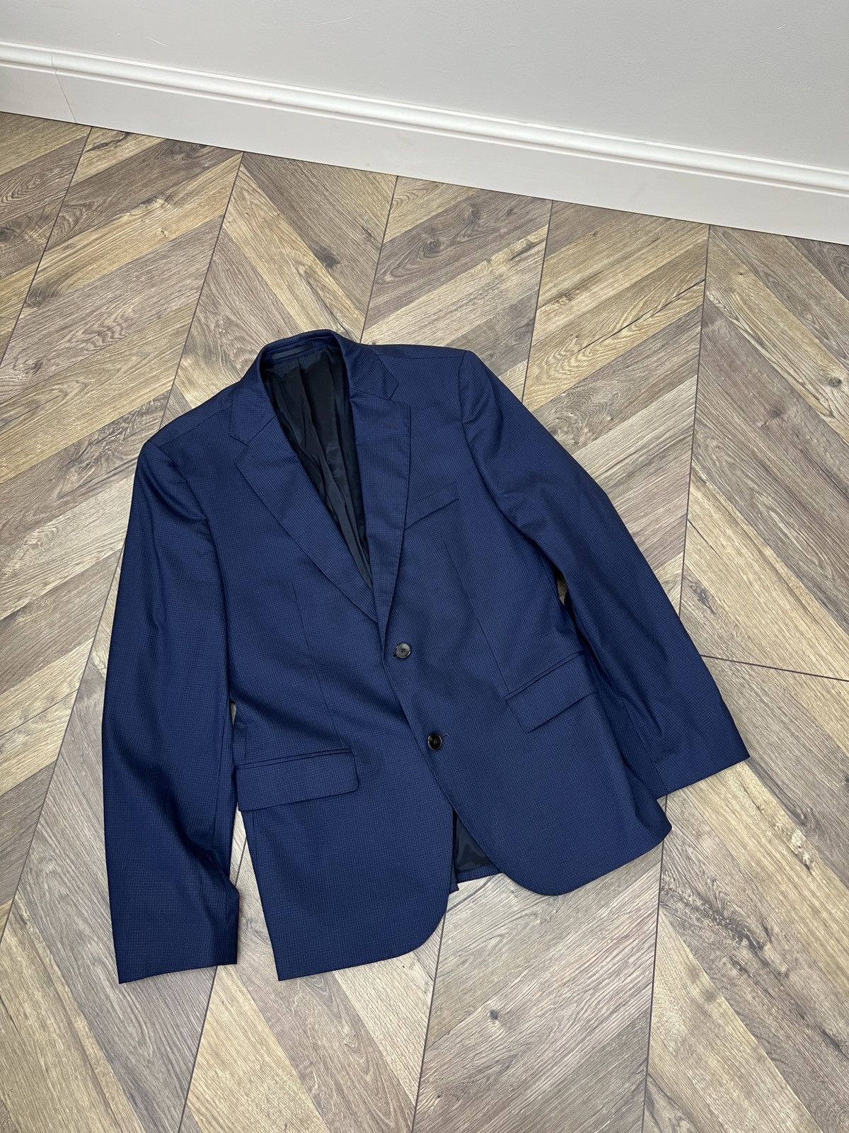 Designer × Hugo Boss × Vintage Vintage Hugo Boss Fabric Made by Loro Piana Blazer Size US L / EU 52-54 / 3 - 4 Thumbnail