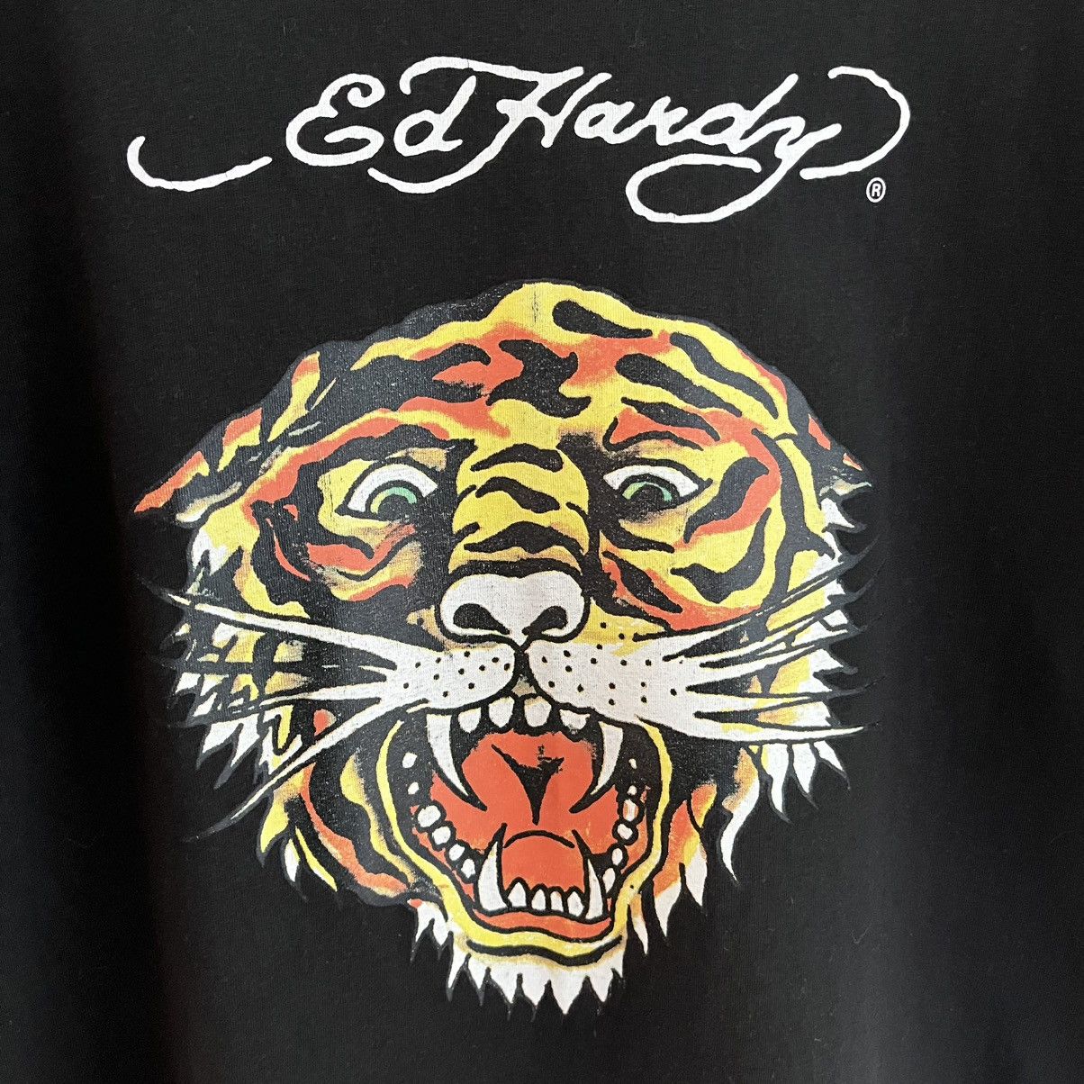 Ed Hardy Ed Hardy Cristian Audigier Big Cental Logo Black Tee Y2K Size US L / EU 52-54 / 3 - 2 Thumbnail