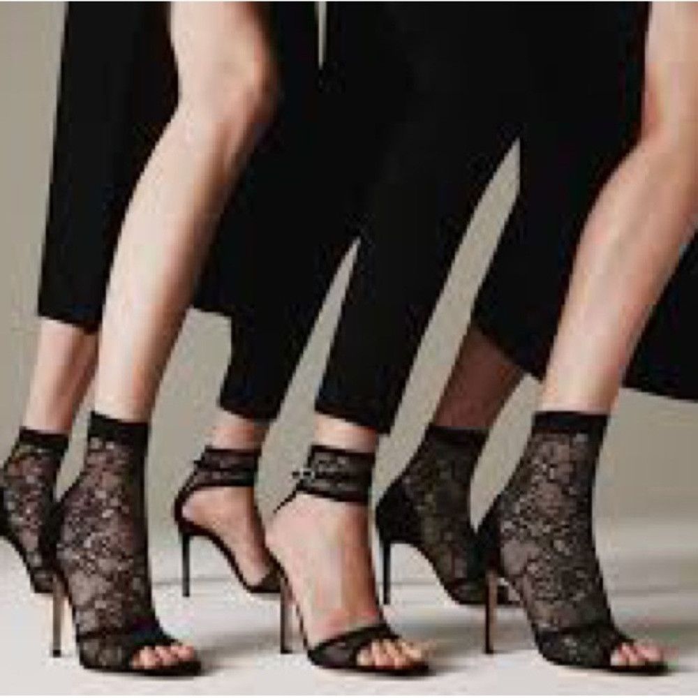 Gianvito Rossi Gianvito Rossi Black Lace and Suede Missy Open Toe Ankle Bo Size US 10.5 / IT 40.5 - 8 Thumbnail