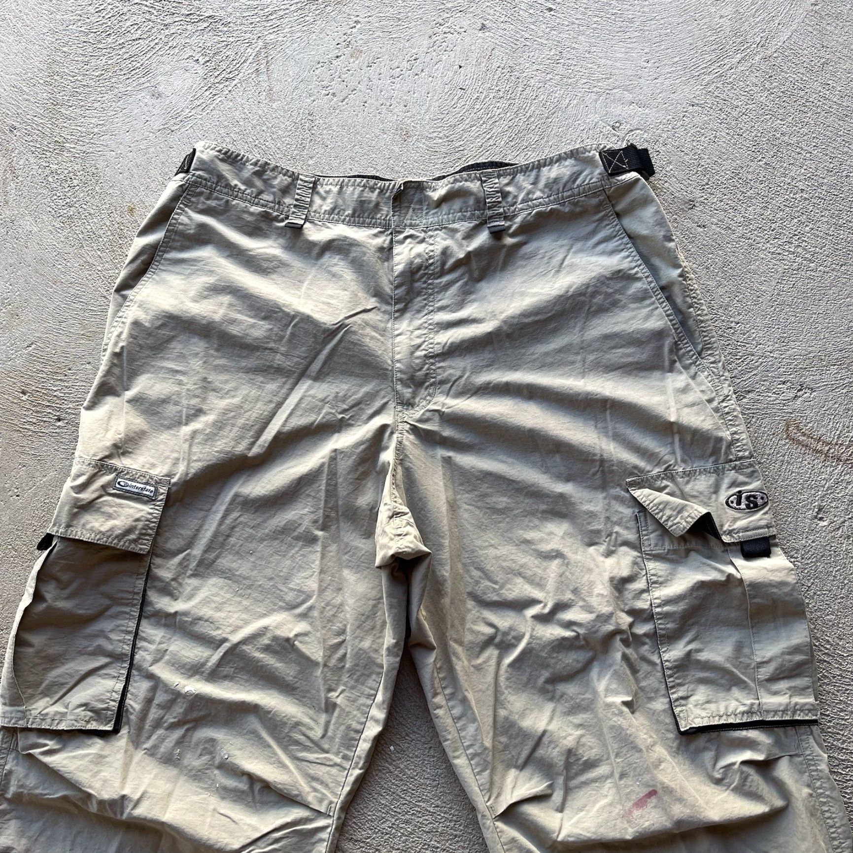 Vintage VINTAGE Interstate Cargo Pants Men XL Brown Wide-Leg Canvas 32in Inseam Belted Adjustable Pockets Y2K USA 2000s Mens Size US 36 / EU 52 - 2 Thumbnail
