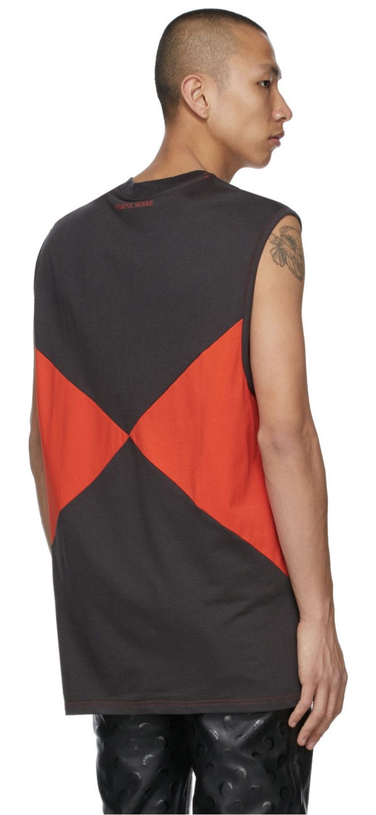 Marine Serre Red & Grey Diamond Cut Optic Moon Tank Top Size US L / EU 52-54 / 3 - 6 Thumbnail