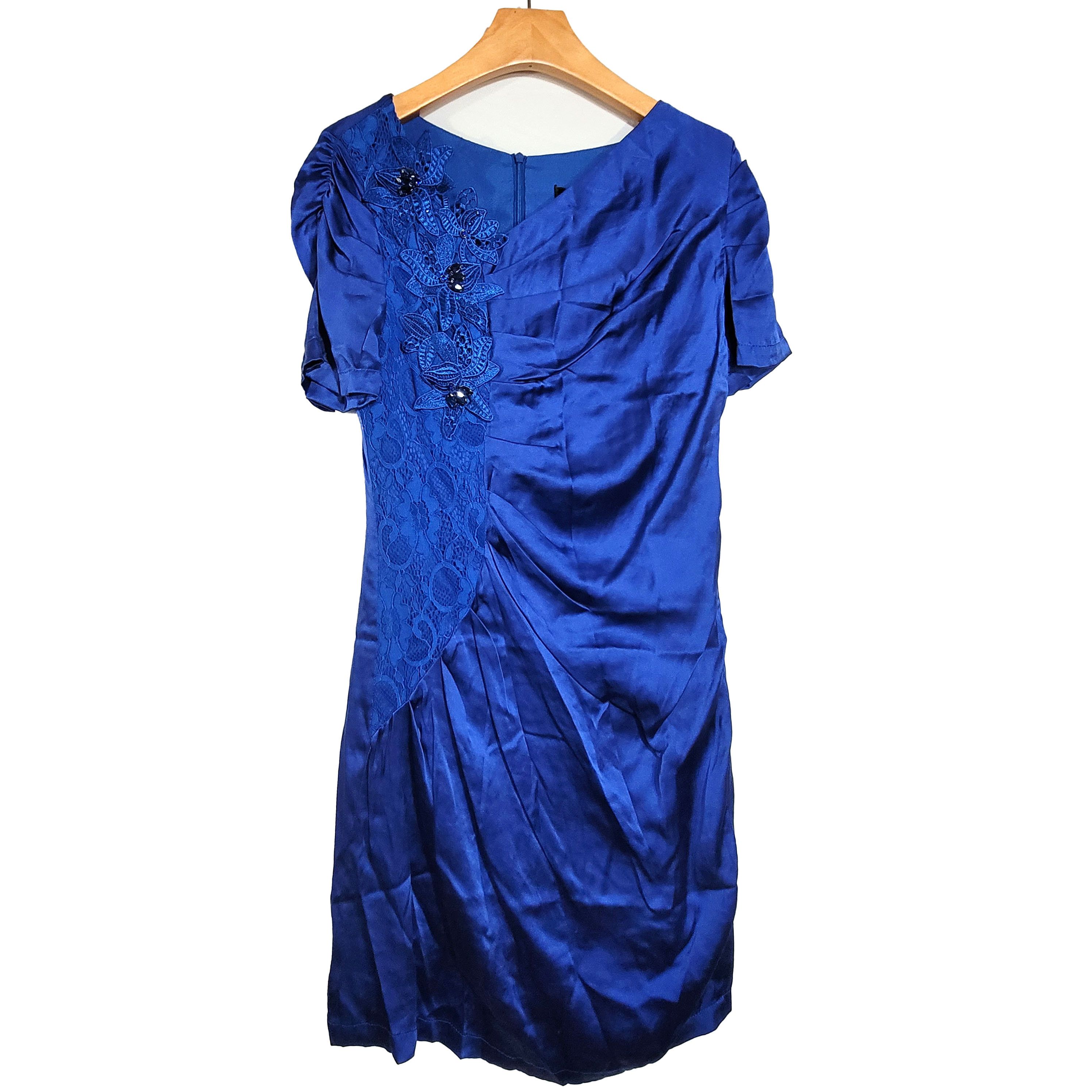 Other Women's Silk Size XS Short Sleeve Satin Dress SBK127 Size XS / US 0-2 / IT 36-38 - 1 Thumbnail