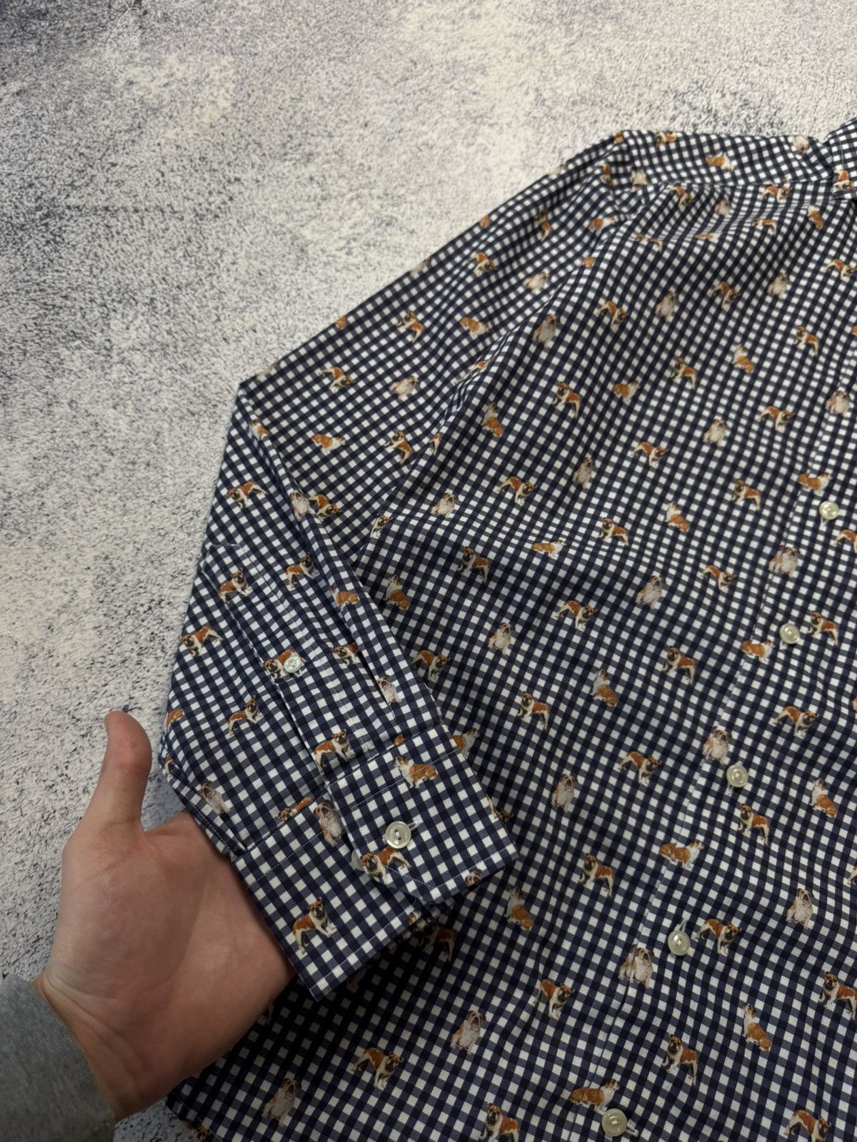 Eton ETON Mens Button Down Monogram Mops Slim Long Sleeve Shirt Size US M / EU 48-50 / 2 - 11 Thumbnail