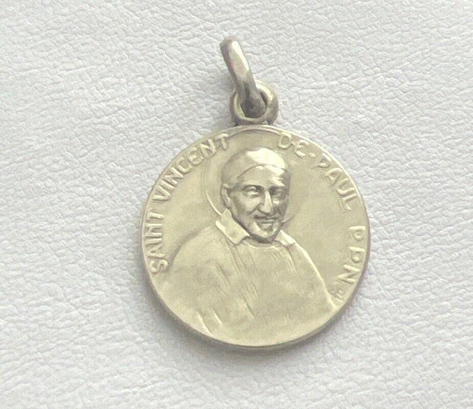 Designer Silver Plated Catholic Saint Vincent de Paul Pendant | Grailed