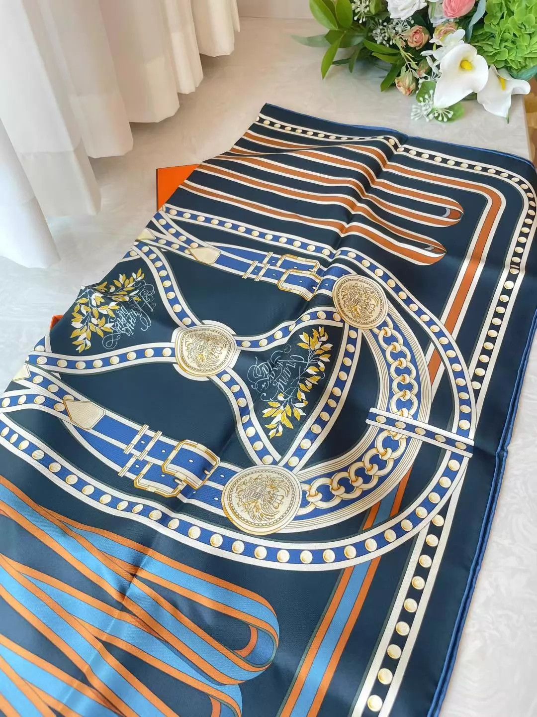 Hermes Hermès 90x90cm Silk Scarf New T677 Size ONE SIZE - 5 Thumbnail