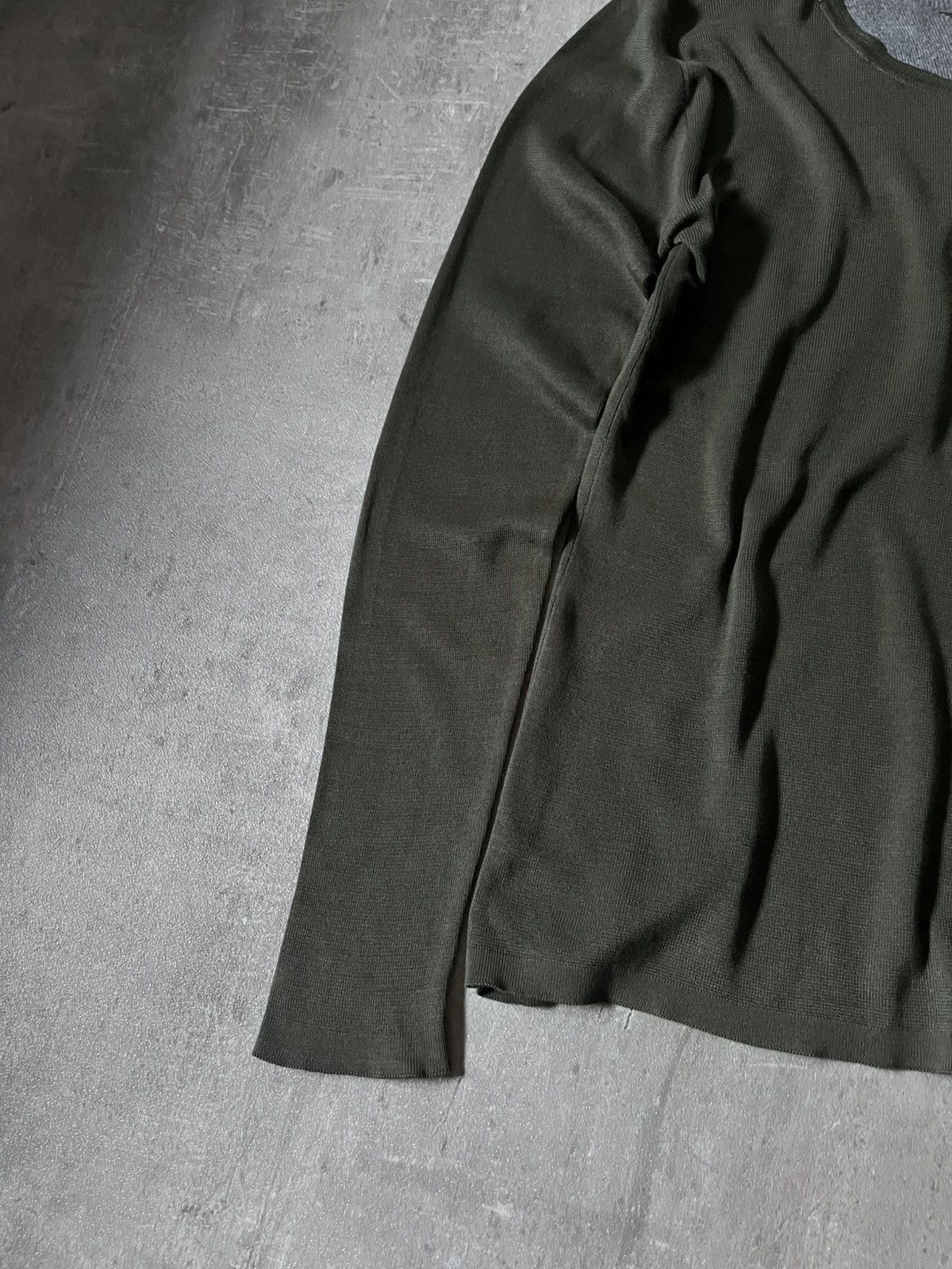 Raf Simons double layered sweater vintage green
