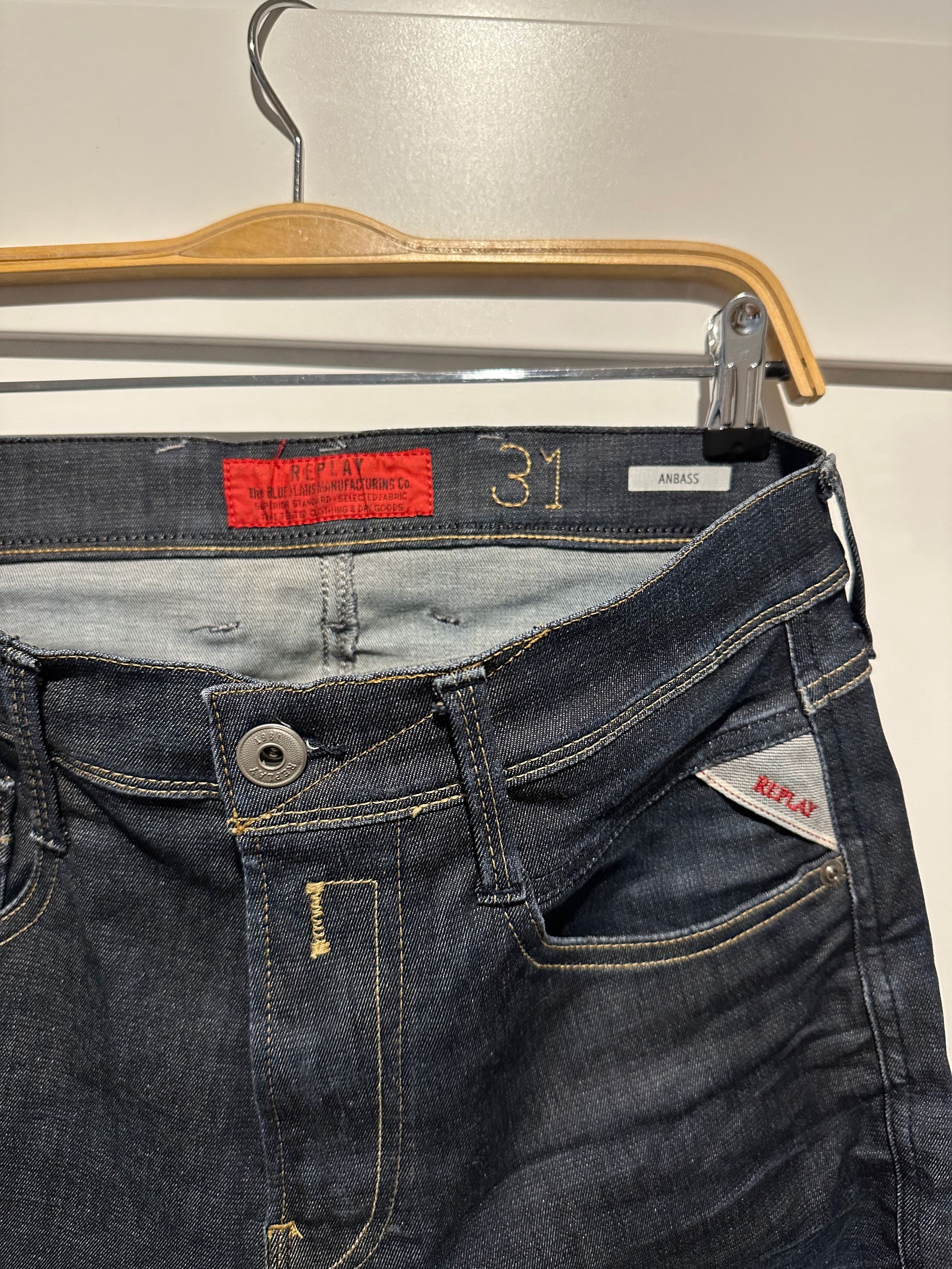 Replay REPLAY Anbass Stretch slim fit denim pants jeans Size US 31 - 11 Thumbnail
