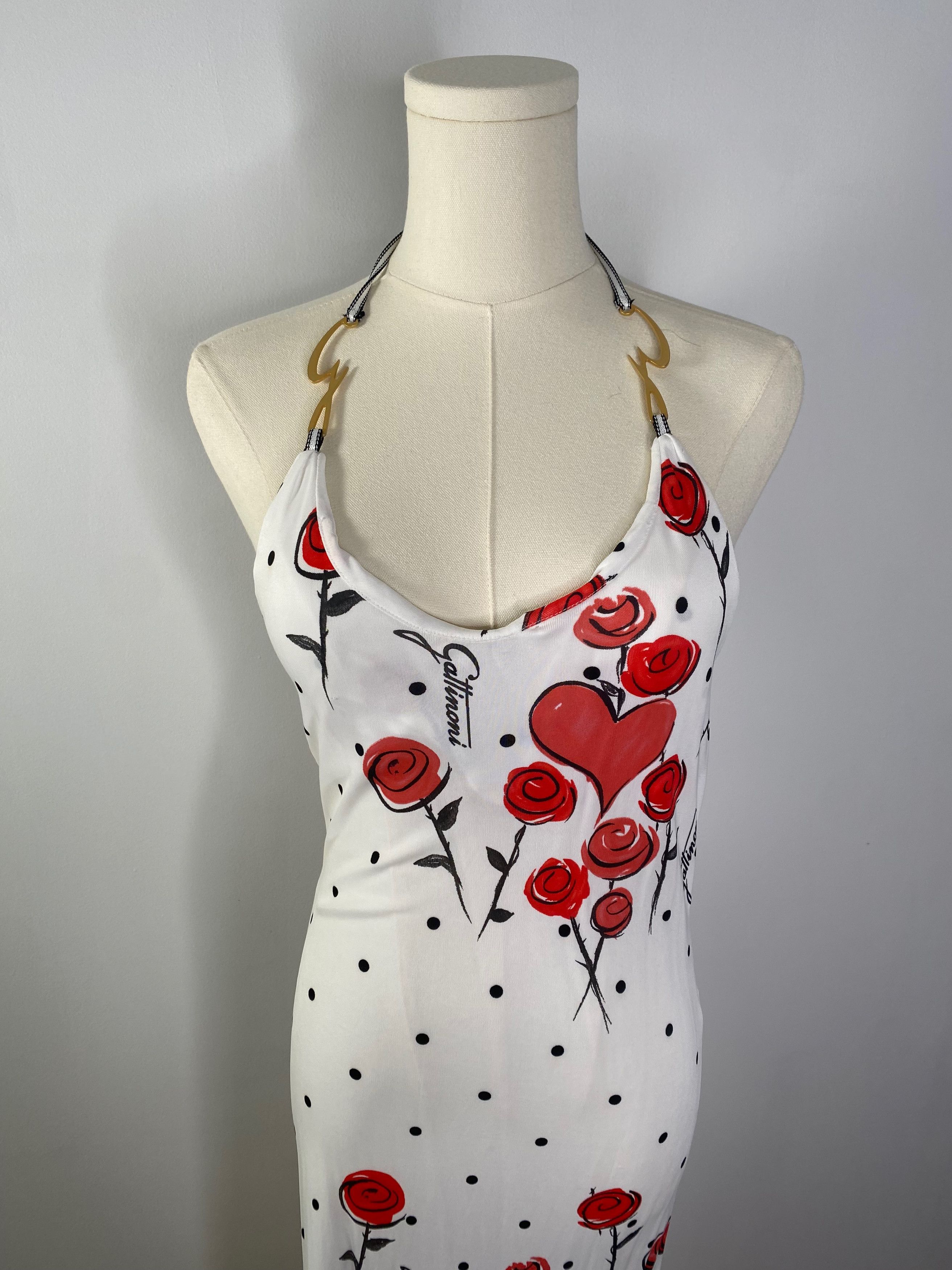 Vintage Gattinoni Jeans - White rose dress Size ONE SIZE - 2 Thumbnail