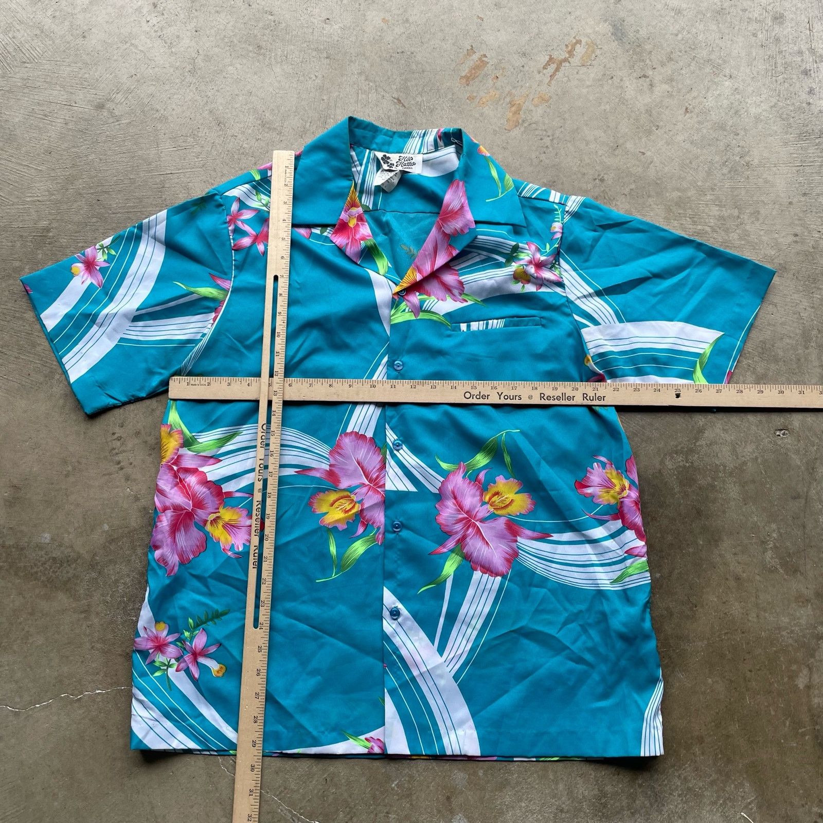 Vintage VINTAGE 70S HAWAIIAN SHIRT HILO HATTIE XL BLUE FLORAL Size US XL / EU 56 / 4 - 4 Thumbnail