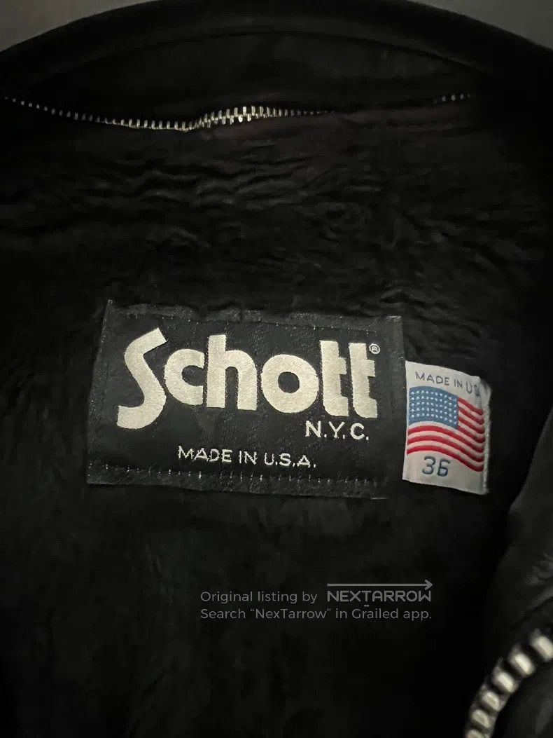 Schott Schott 643E Leather Jacket Size US XXS / EU 40 - 2 Thumbnail