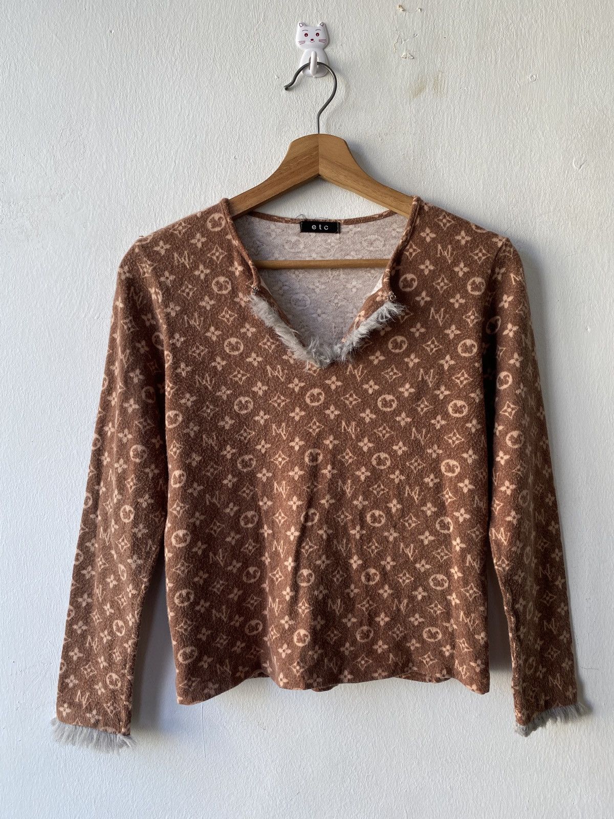If Six Was Nine × Japanese Brand × Le Grande Bleu (L.G.B.) E.T.C Japan Rip Off Louis Vuitton Monogram Long Sleeve Shirt Size S / US 4 / IT 40 - 3 Thumbnail