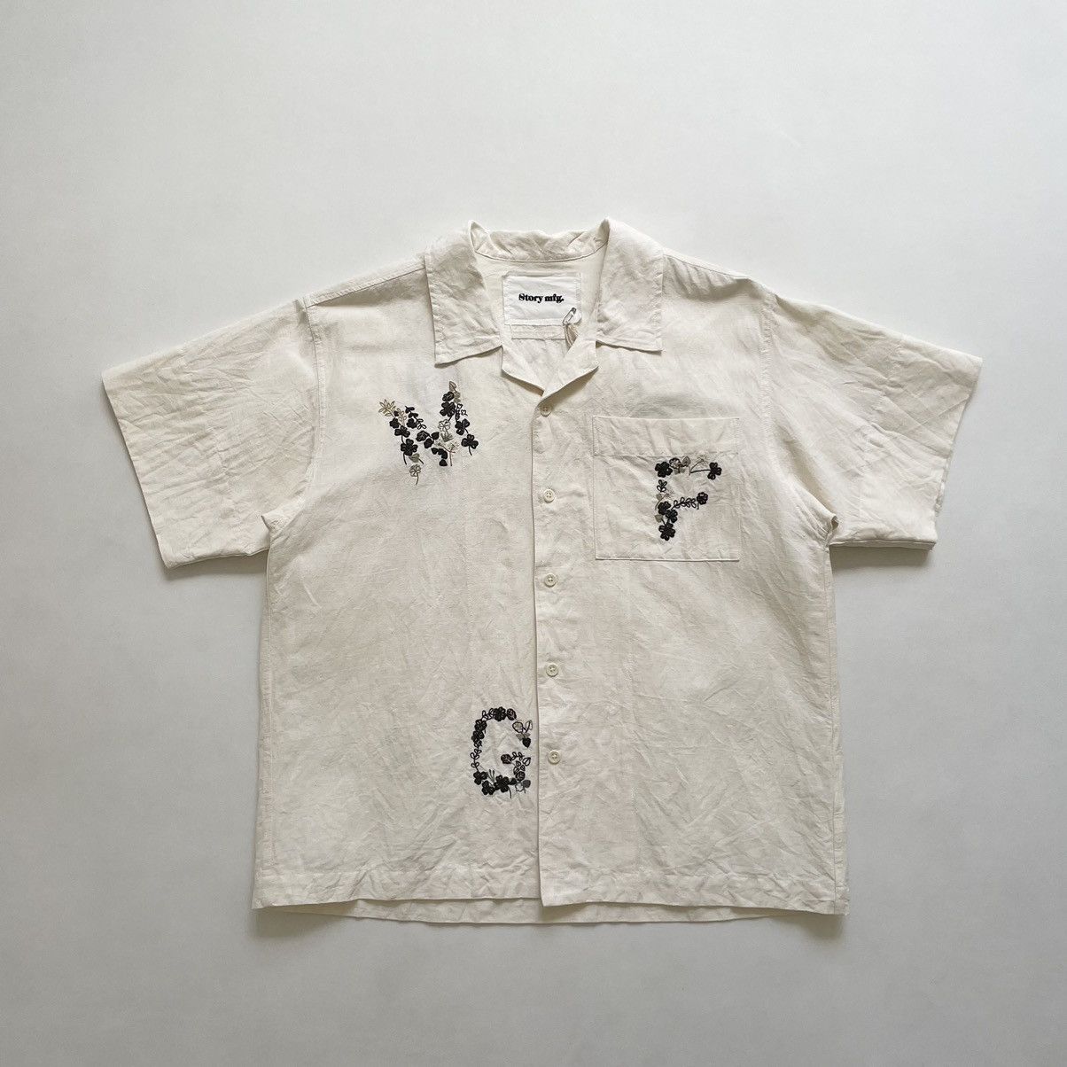 Story Mfg. S/S 25 ‘Clover Embroidery’ Greatful Shirt Size US M / EU 48-50 / 2 - 1 Thumbnail