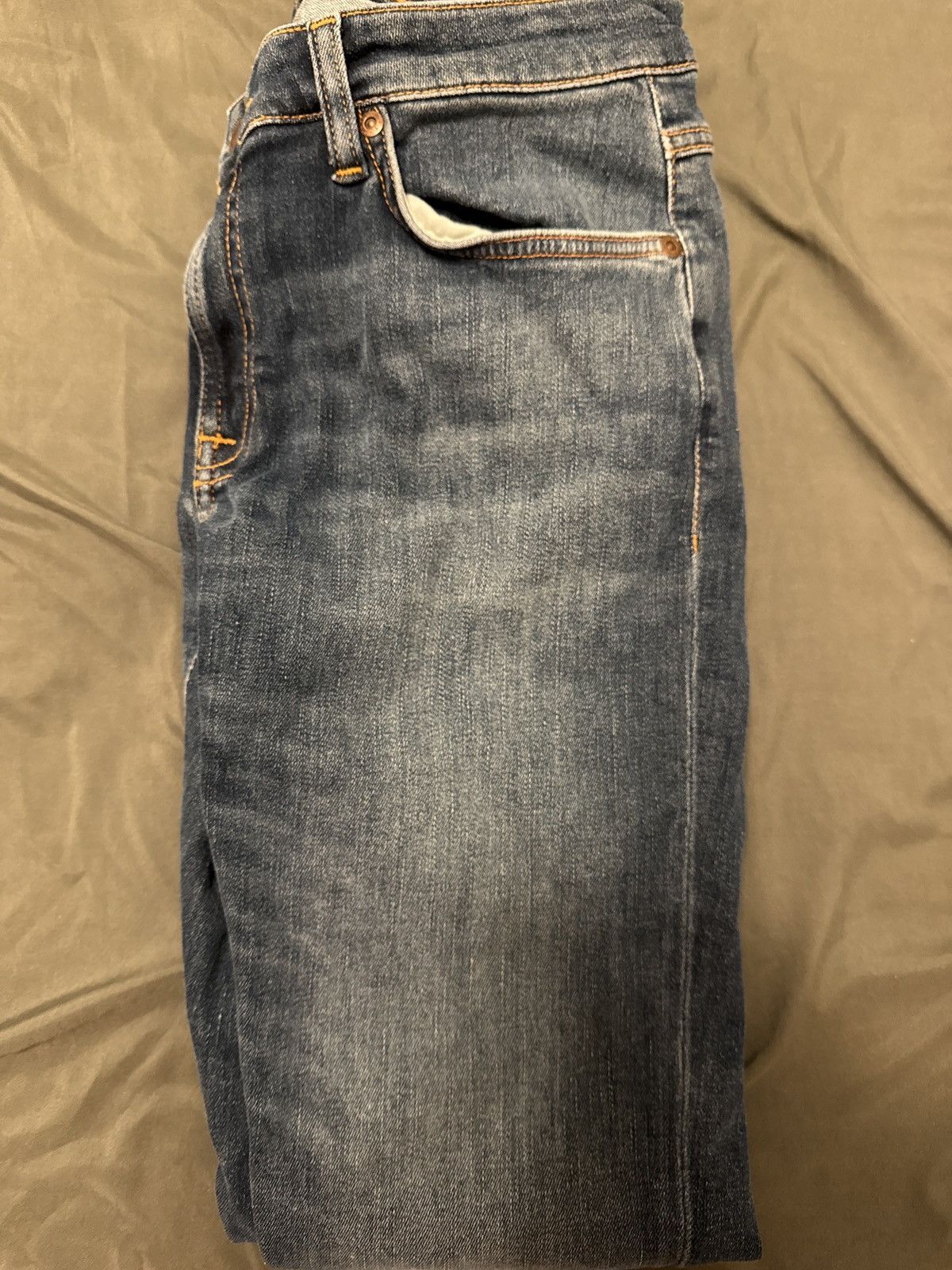 Nudie Jeans Skinny Lin dark blue navy jeans Size US 31 - 2 Thumbnail