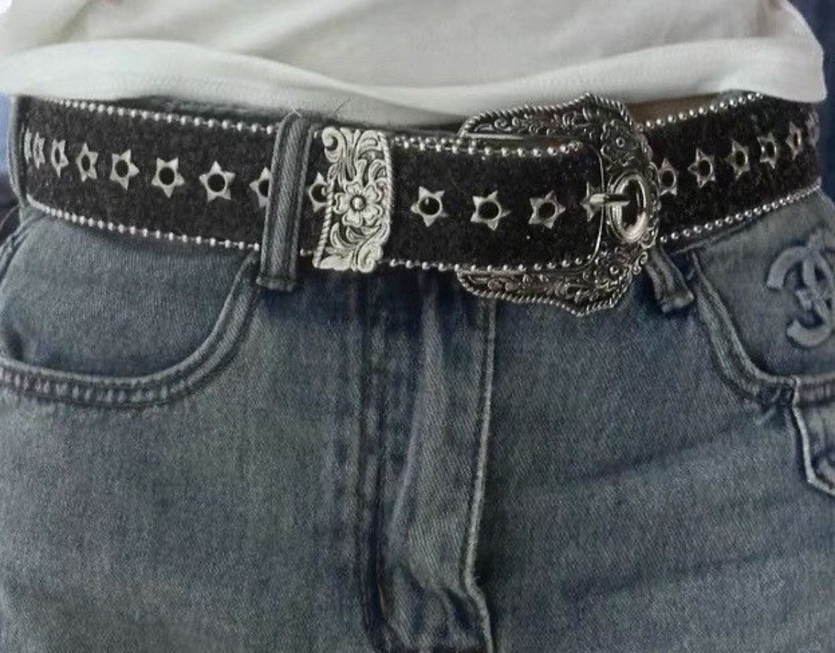 Japanese Brand × Vintage Retro punk rock unisex star stud western belt Size ONE SIZE - 2 Thumbnail
