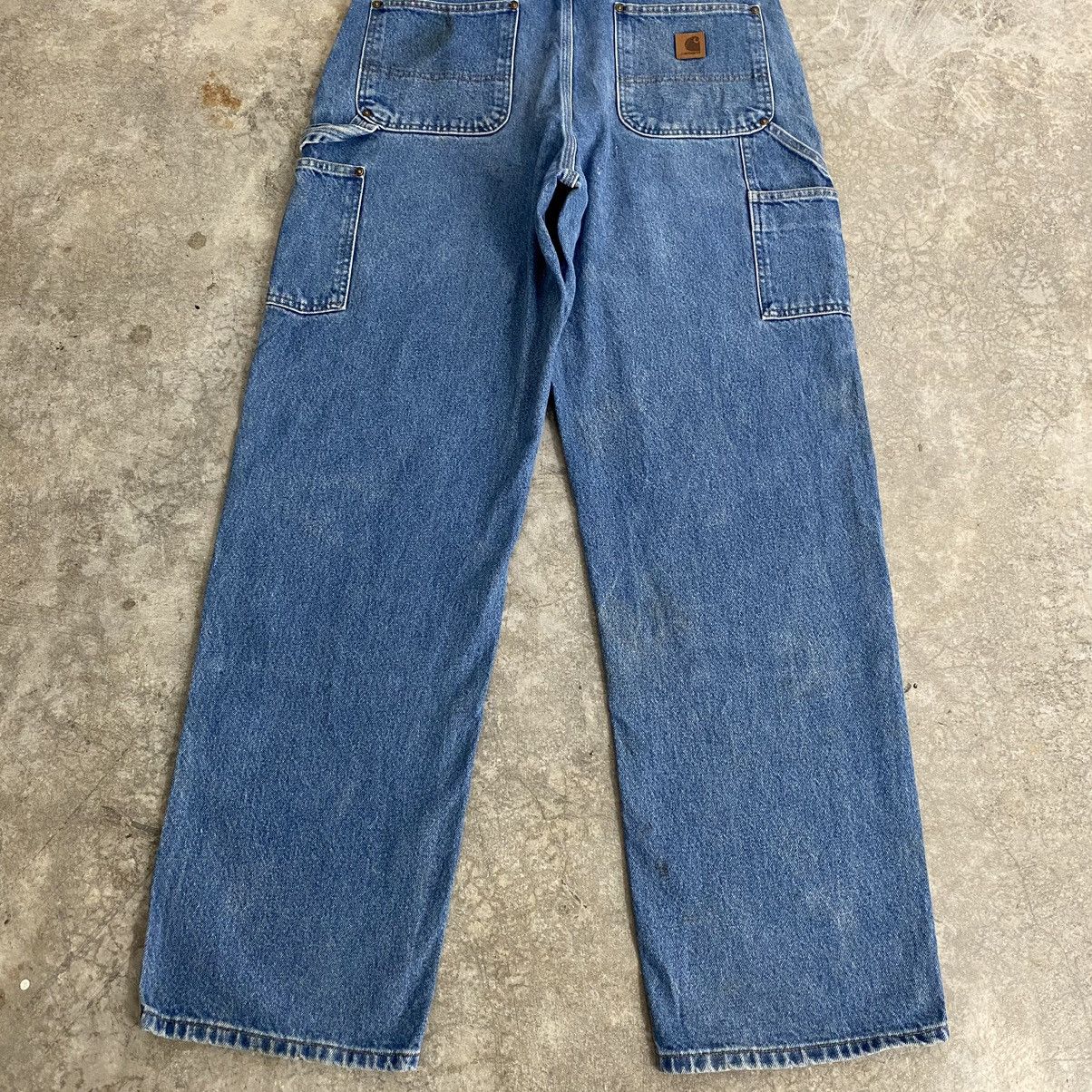 Carhartt VTG Carhartt Double Knee Blue Carpenter Denim Jeans Size US 35 - 17 Thumbnail