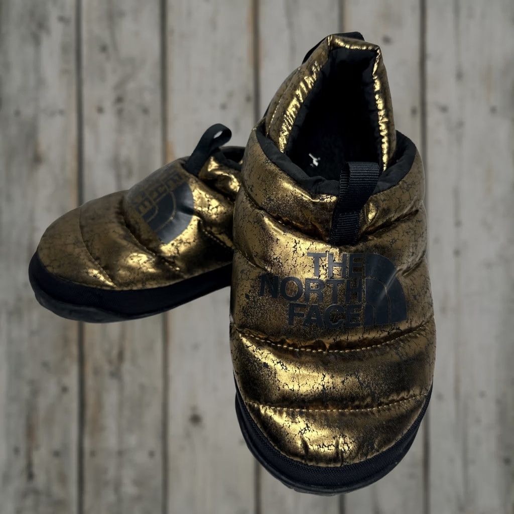 The North Face The North Face Nuptse Mule Slippers WOMEN'S Gold/Black Size 6 Slipper Slip On Puffy Shoes Size S / US 4 / IT 40 - 1 Thumbnail