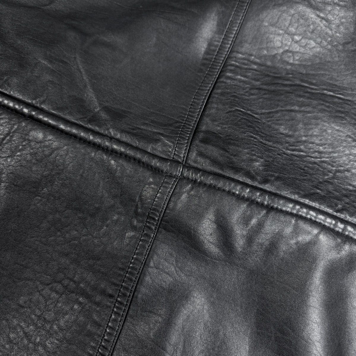 Marithe + Francois Girbaud Marithé & François Girbaud - 80’s Funnel-Neck Leather Coat Size US M / EU 48-50 / 2 - 6 Thumbnail