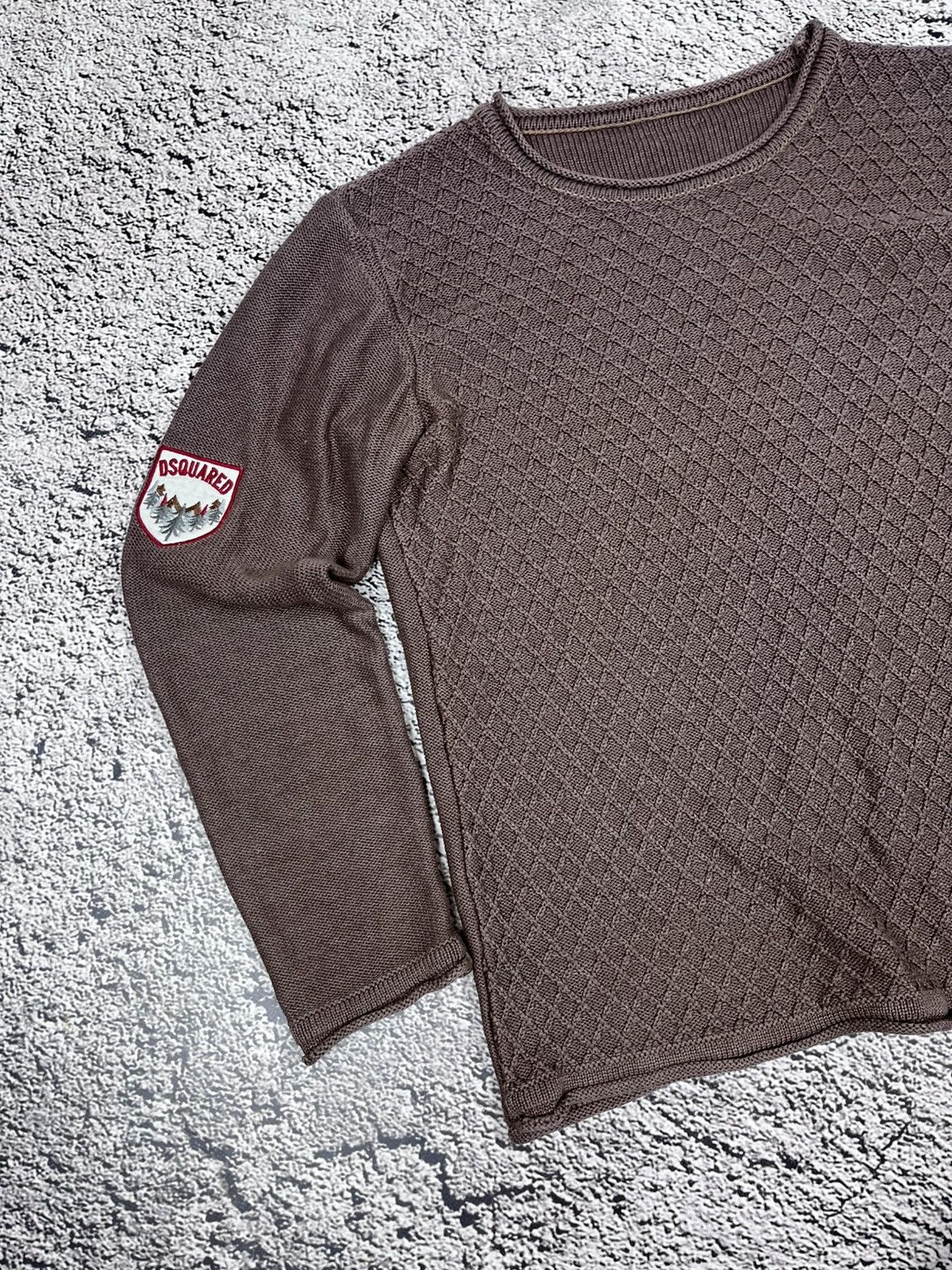Dsquared2 Vintage Dsqured2 Brown Patch Logo Sweater Size US M / EU 48-50 / 2 - 2 Thumbnail
