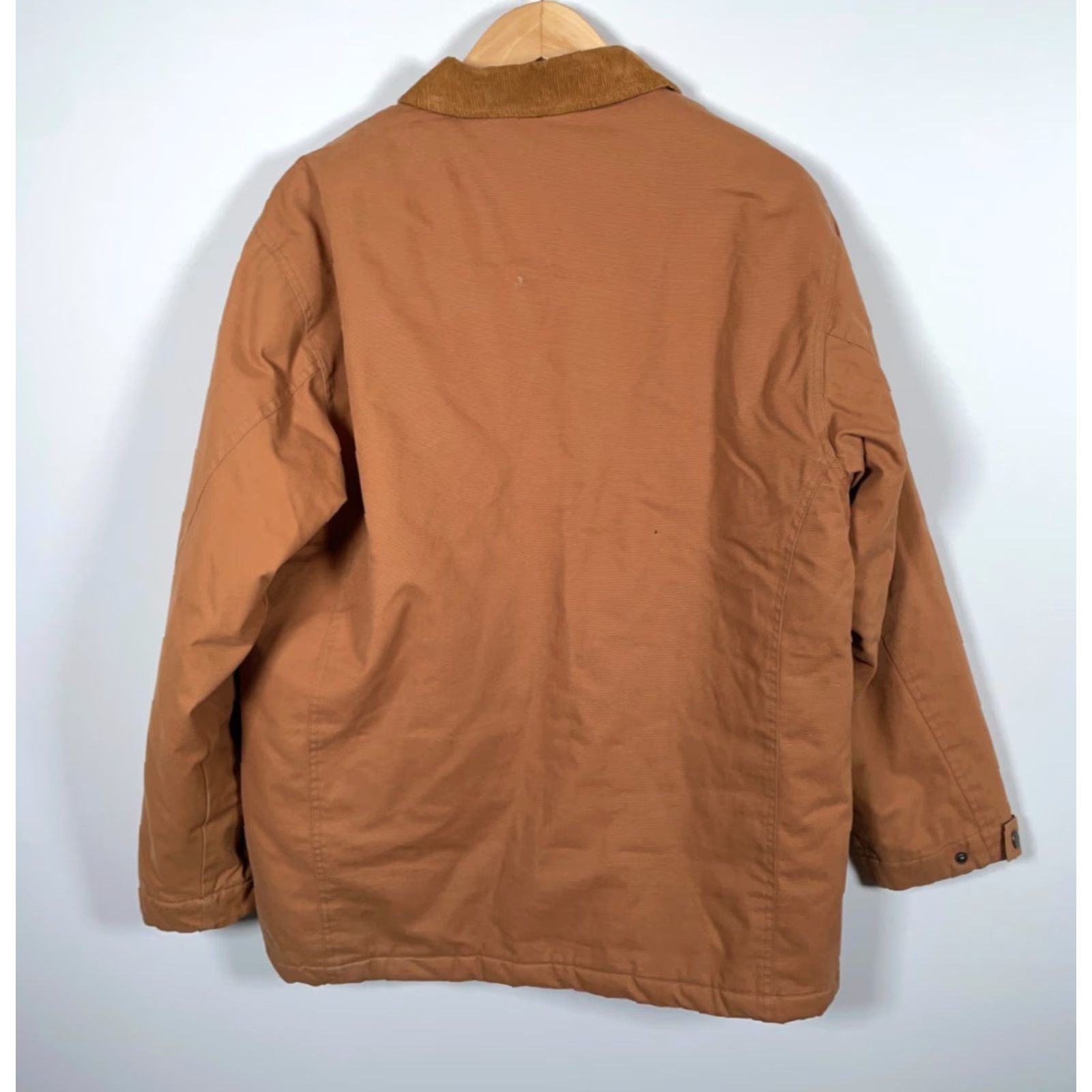 Faded Glory Yes, Workwear Canvas Jacket Men's Medium Brown Flannel Lined Corduroy Trim Insulated Size US M / EU 48-50 / 2 - 2 Thumbnail