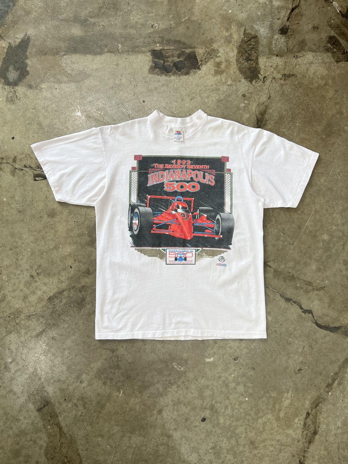 NASCAR Vintage 1993 77th Indianapolis 500 Racing Tee MiUSA XL Size US XL / EU 56 / 4 - 2 Thumbnail