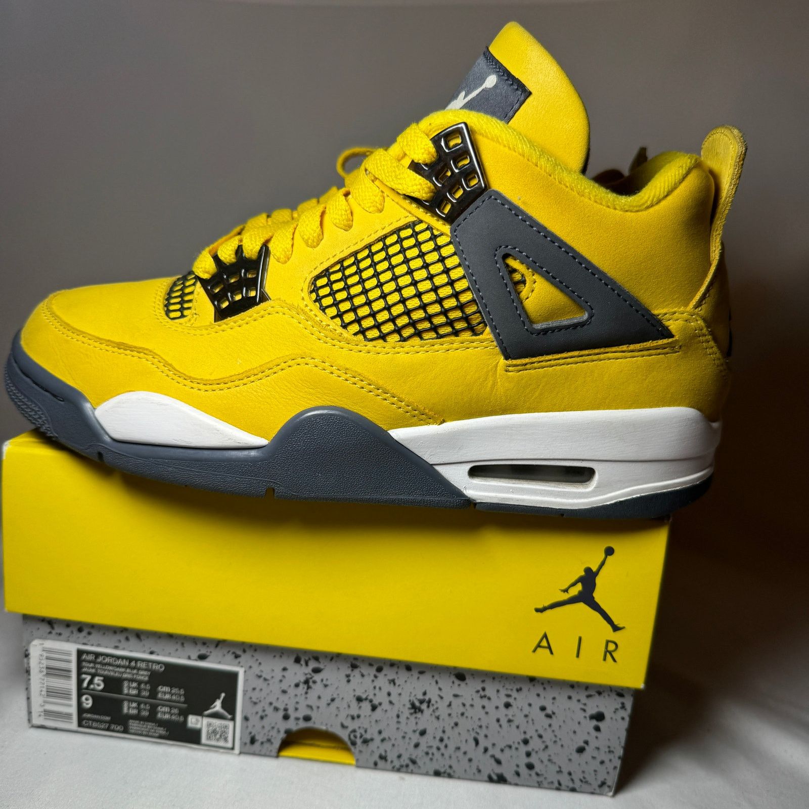 Jordan Brand × Nike Size 7.5 Nike Air Jordan 4 Retro Lightning 2021 Men's Shoes Size US 7.5 / EU 40-41 - 11 Thumbnail