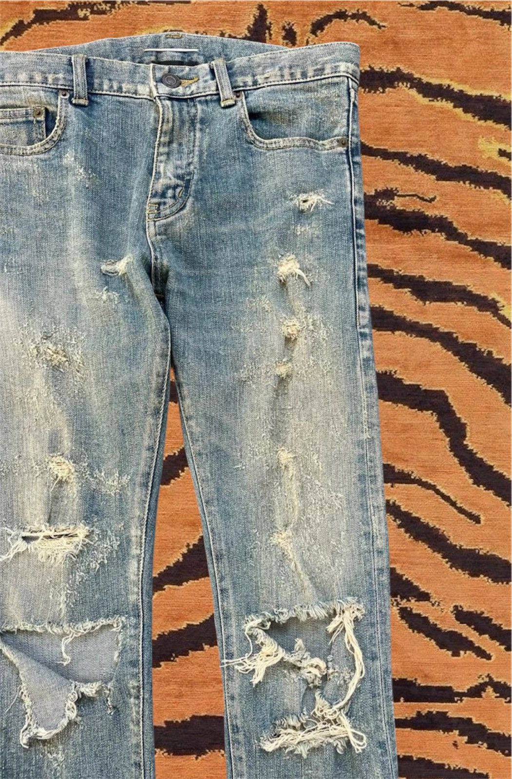 Saint Laurent Paris SAINT LAURENT PARIS FW13 CRASH DENIM Size US 29 - 2 Thumbnail