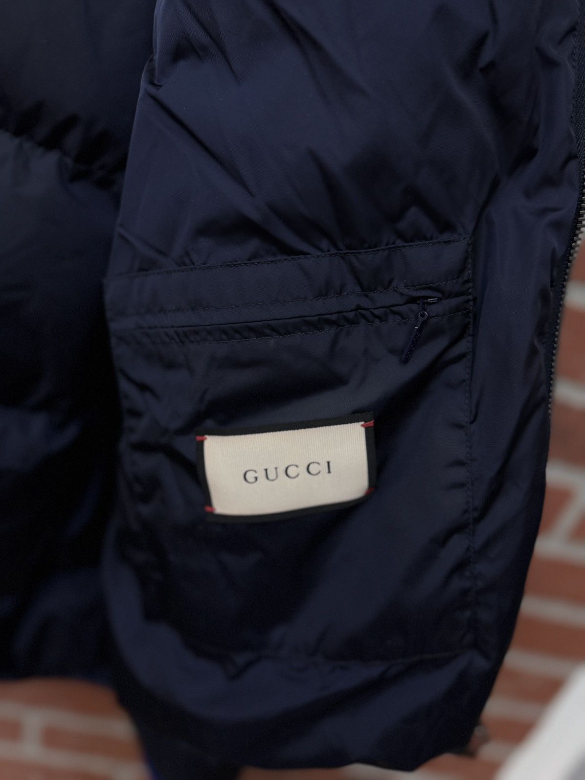 Gucci Gucci Men’s Color Block Puffer Jacket Size (52) Navy Blue Size US L / EU 52-54 / 3 - 16 Thumbnail