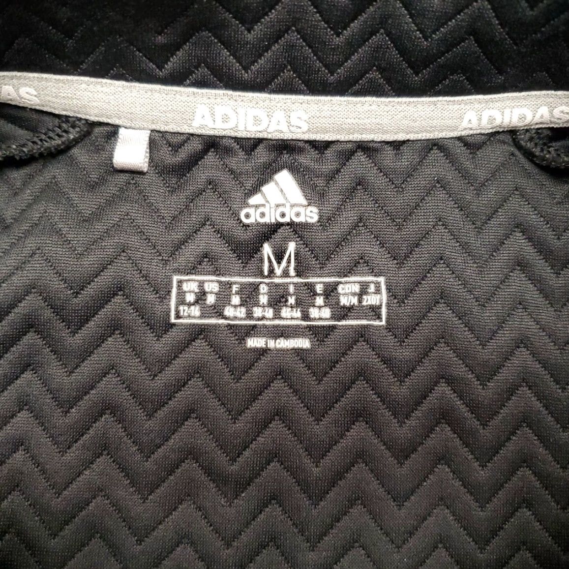 Adidas Adidas Jacket Womens M Black Textured Full Zip Thumbhole Performance Athletic Size M / US 6-8 / IT 42-44 - 5 Thumbnail