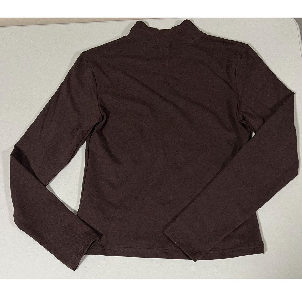 Nike Nike Brown Logo Long Sleeve Turtleneck Shirt Top Tee Size S🤎 Size S / US 4 / IT 40 - 3 Thumbnail