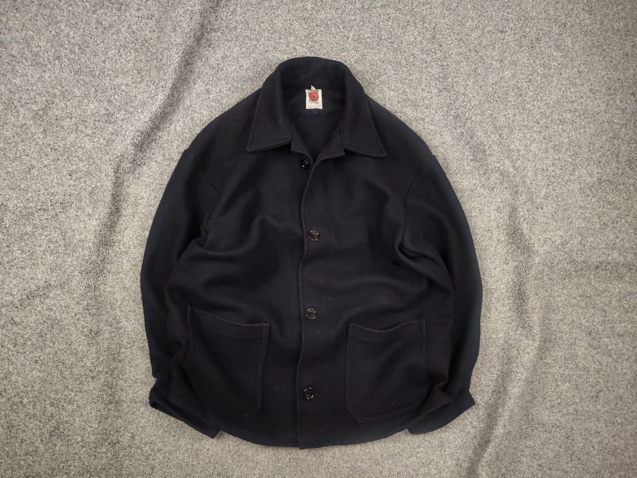 Vintage Vintage Lancashire overall Wool Chore Wool Black work Jacket Size US XL / EU 56 / 4 - 1 Thumbnail