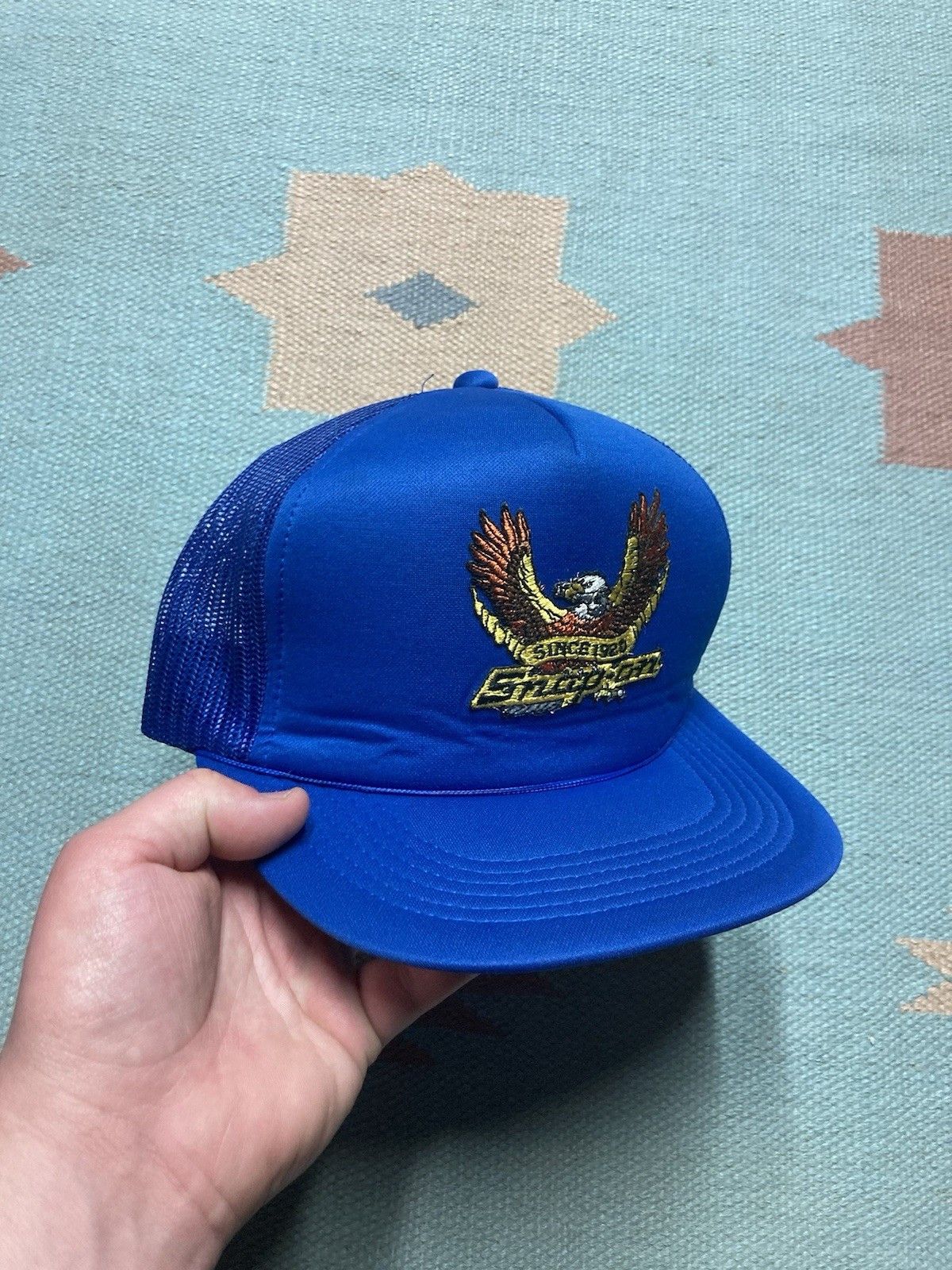 Vintage Vintage trucker hat snap on tools eagle logo blue SnapBack Size ONE SIZE - 1 Thumbnail