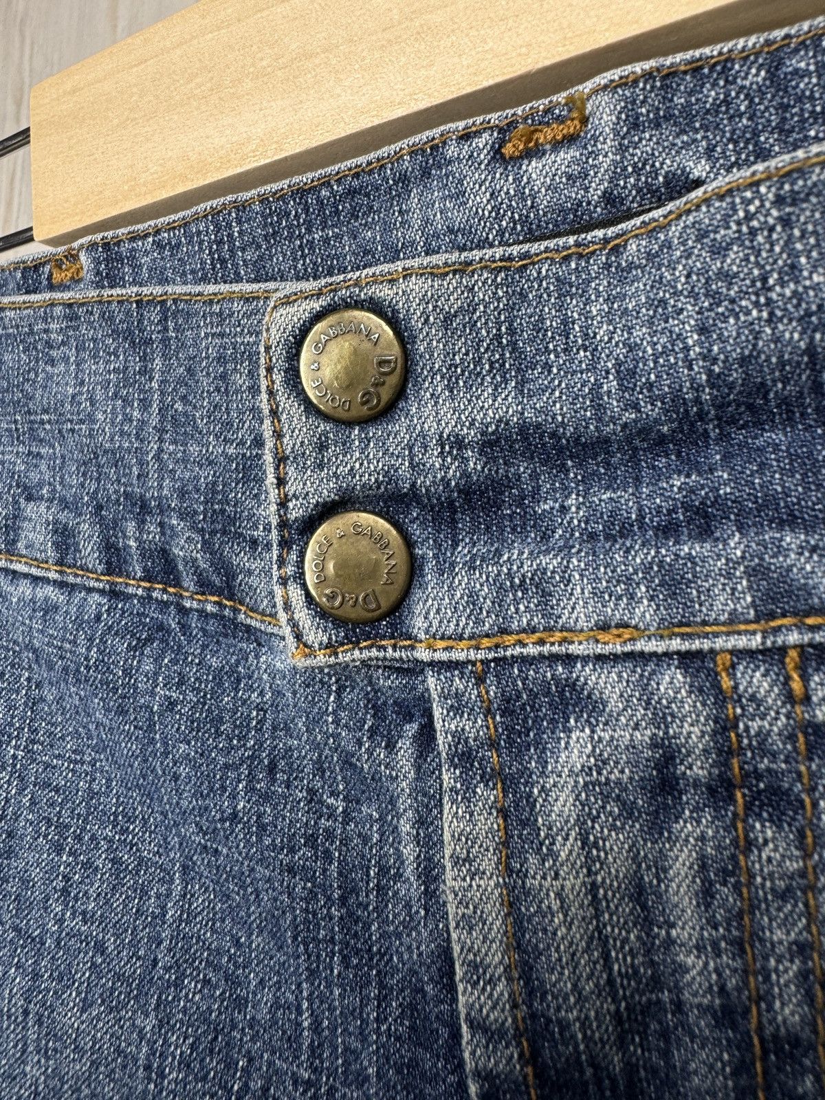Dolce & Gabbana Dolce & Gabbana vintage wide flared bootcut avantgarde denim Size 27" / US 4 / IT 40 - 5 Thumbnail