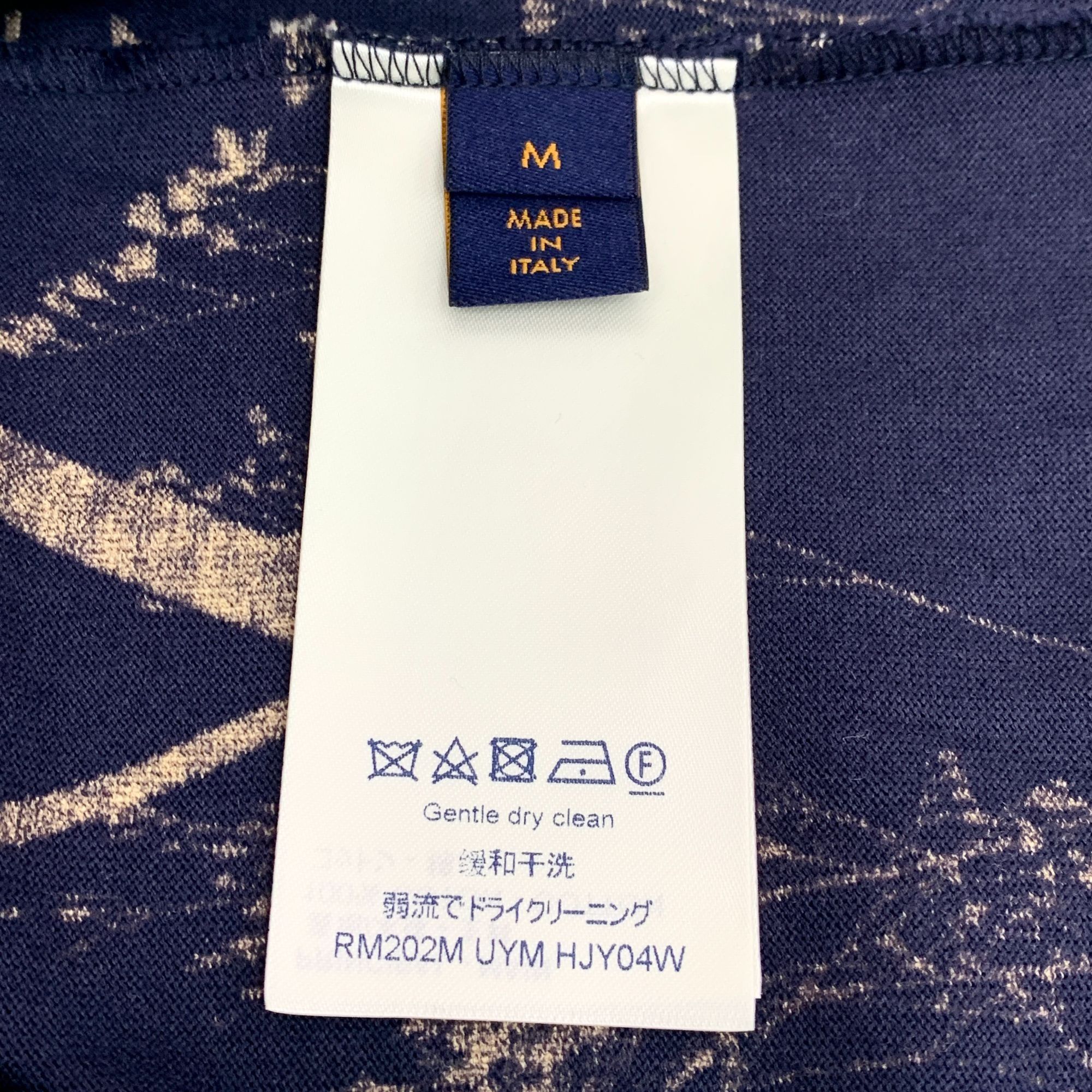 Louis Vuitton Louis Vuitton Navy Blue Wheat Ear Logo Print Cotton Short-Sl Size US M / EU 48-50 / 2 - 4 Thumbnail