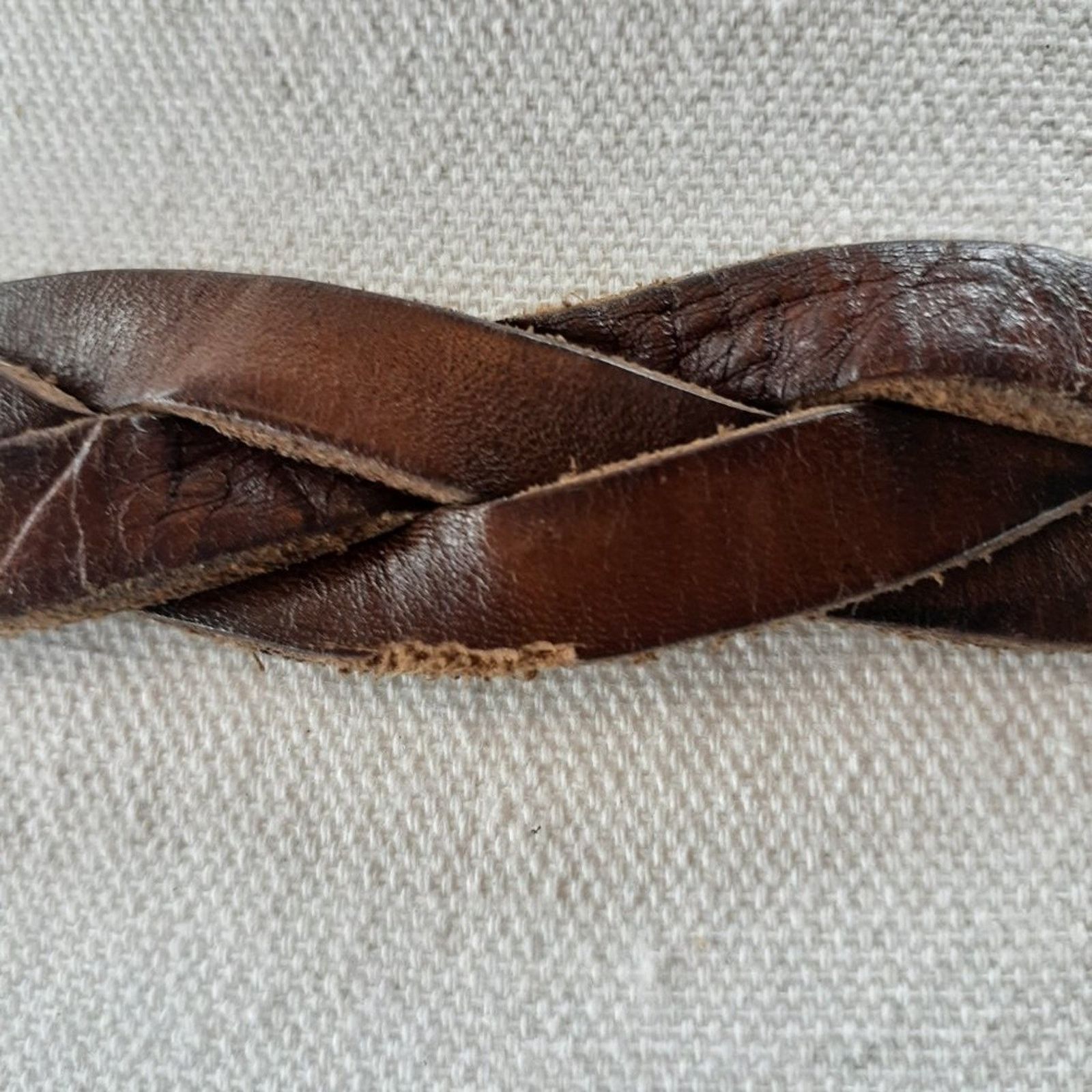 Other Hollister California Women's Brown Braided Leather Belt M L Size ONE SIZE - 8 Thumbnail
