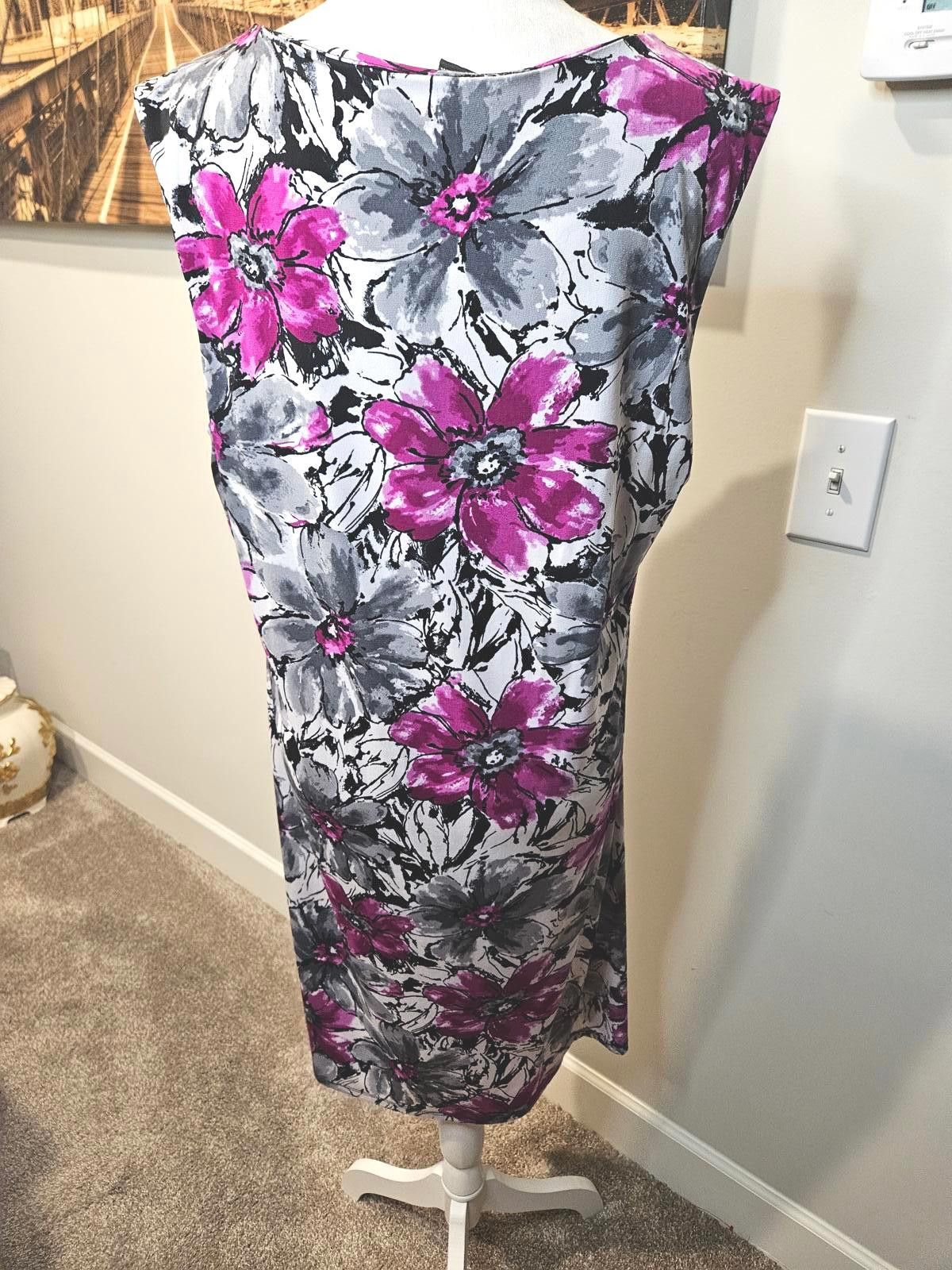 Other Glamour Floral Print Sleeveless Dress #383 Size XXL / US 16-18 / IT 52-54 - 3 Thumbnail