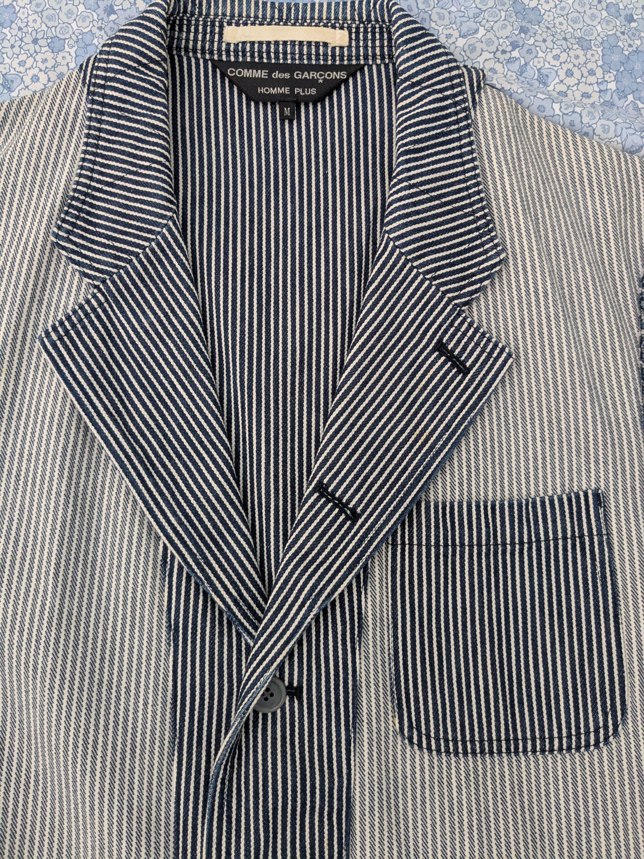 Comme des Garcons *RARE* 2001 Comme Des Garcons Homme Plus Stripe Jacket Size US M / EU 48-50 / 2 - 3 Thumbnail