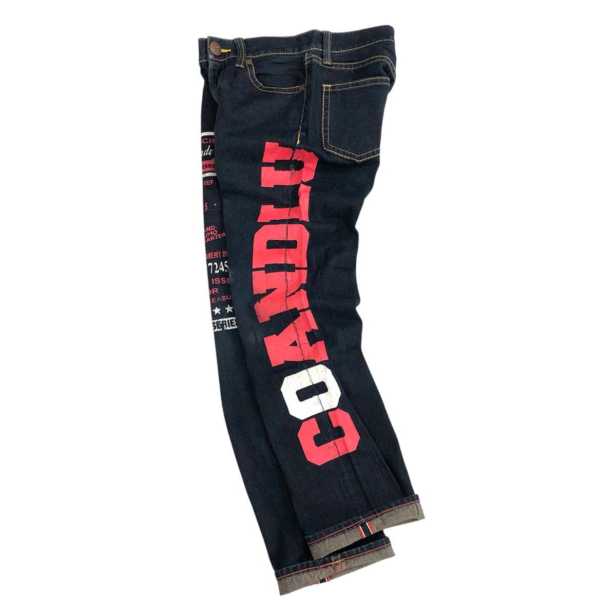 Hysteric Glamour Vintage CoandLu Japan Evisu Style Printed Selvedge Jeans Y2K Size US 27 - 17 Thumbnail