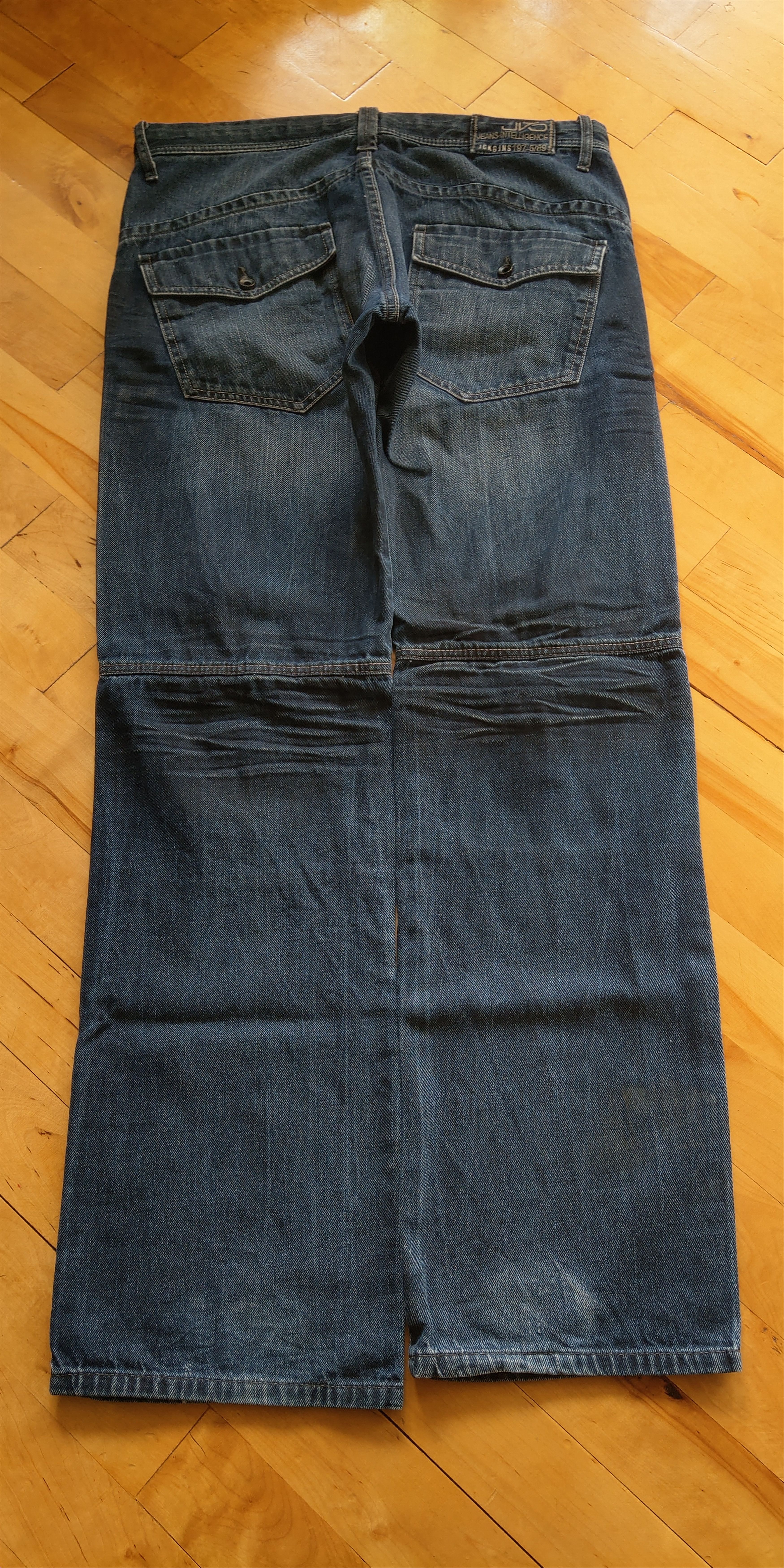 Vintage Skinny Baggy Stacked Pants Flared Alt Neo Denim Goth 33 Size US 33 - 4 Thumbnail